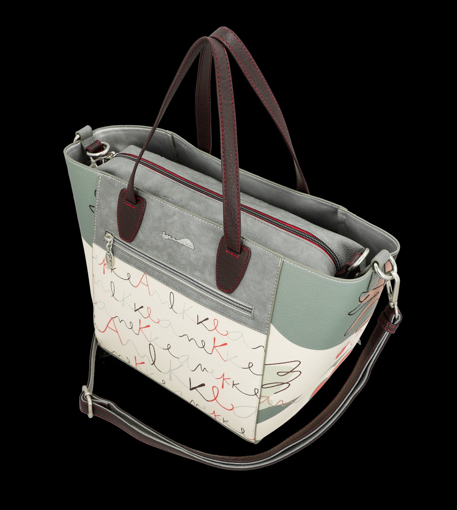 Borsa Anekke dallo stile artistico con doppio manico
