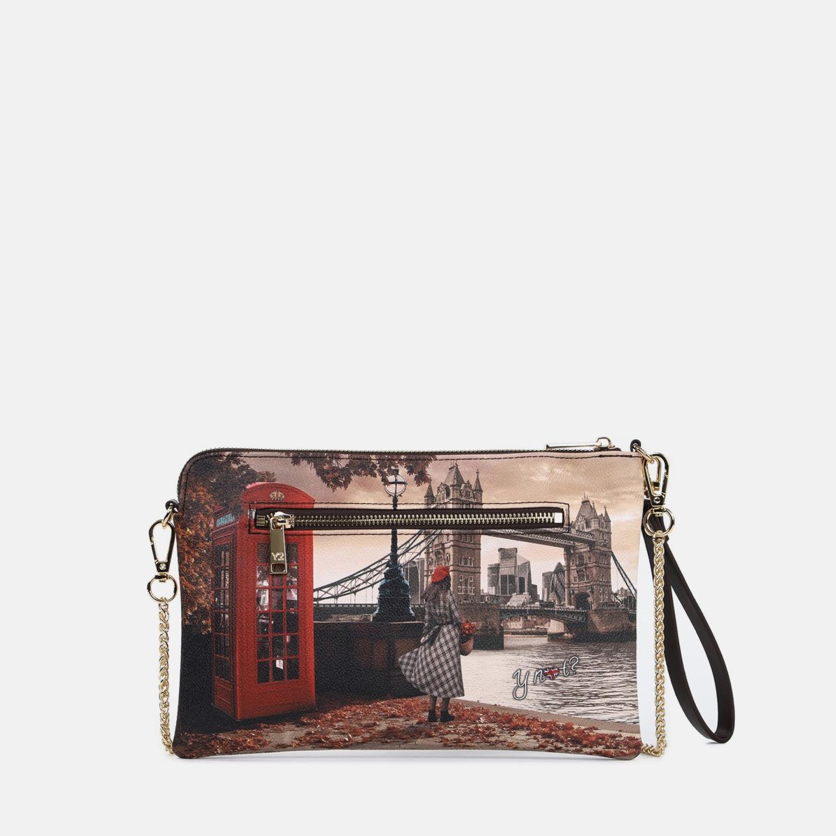 Ynot pochette con tracolla a catena