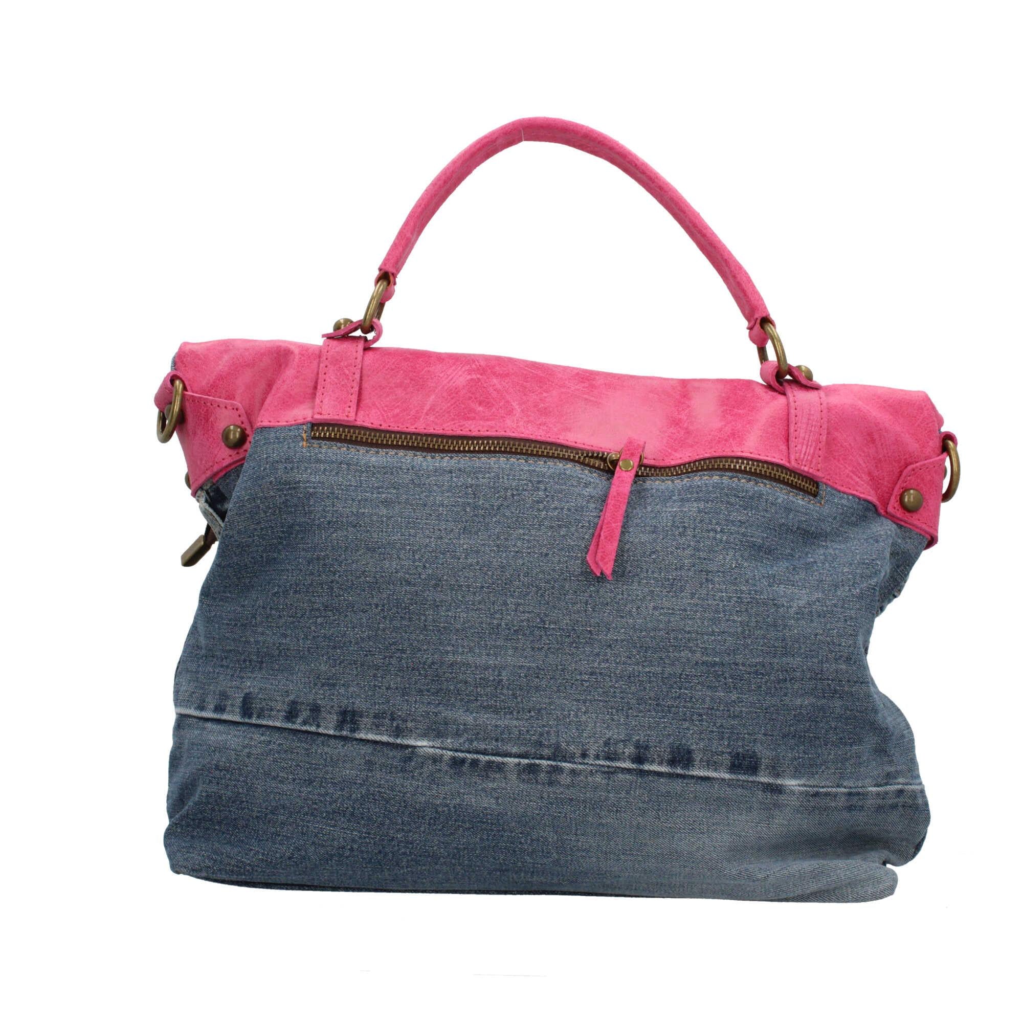 Borsa a mano in jeans Made in italy