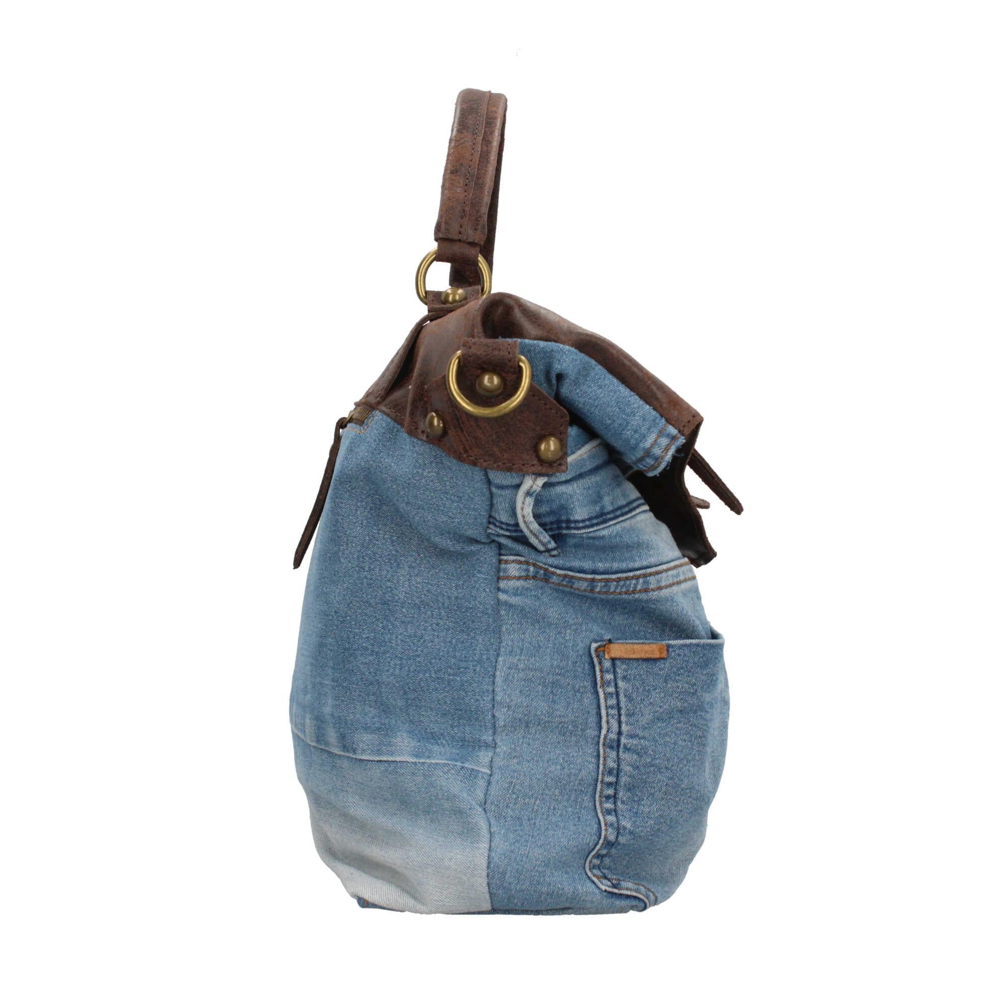 Borsa a mano in jeans Made in italy