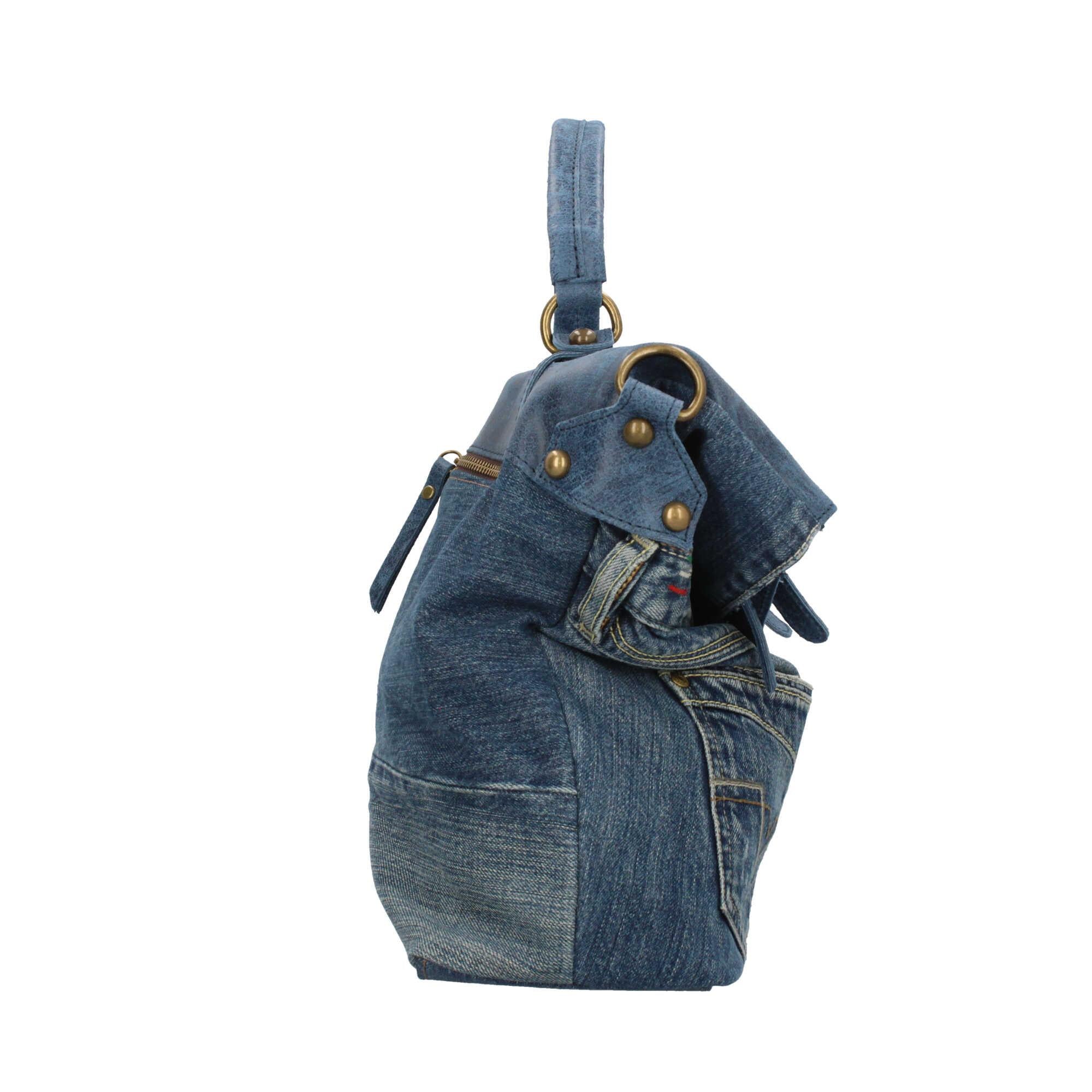 Borsa a mano in jeans Made in italy
