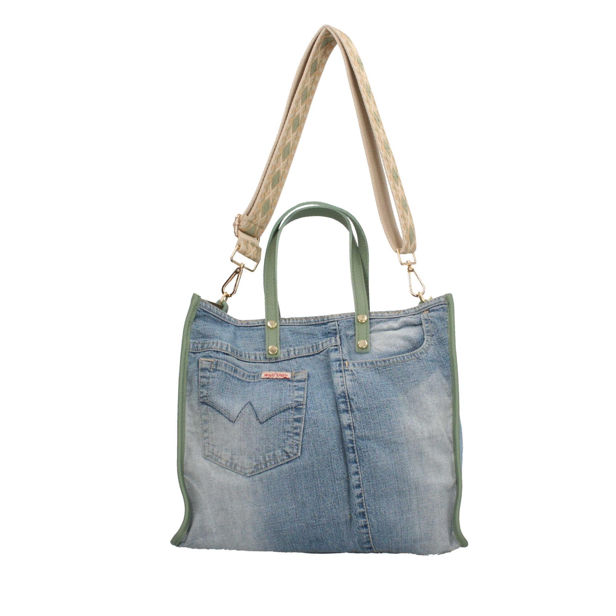 Borsa a mano in Denim Made in Italy