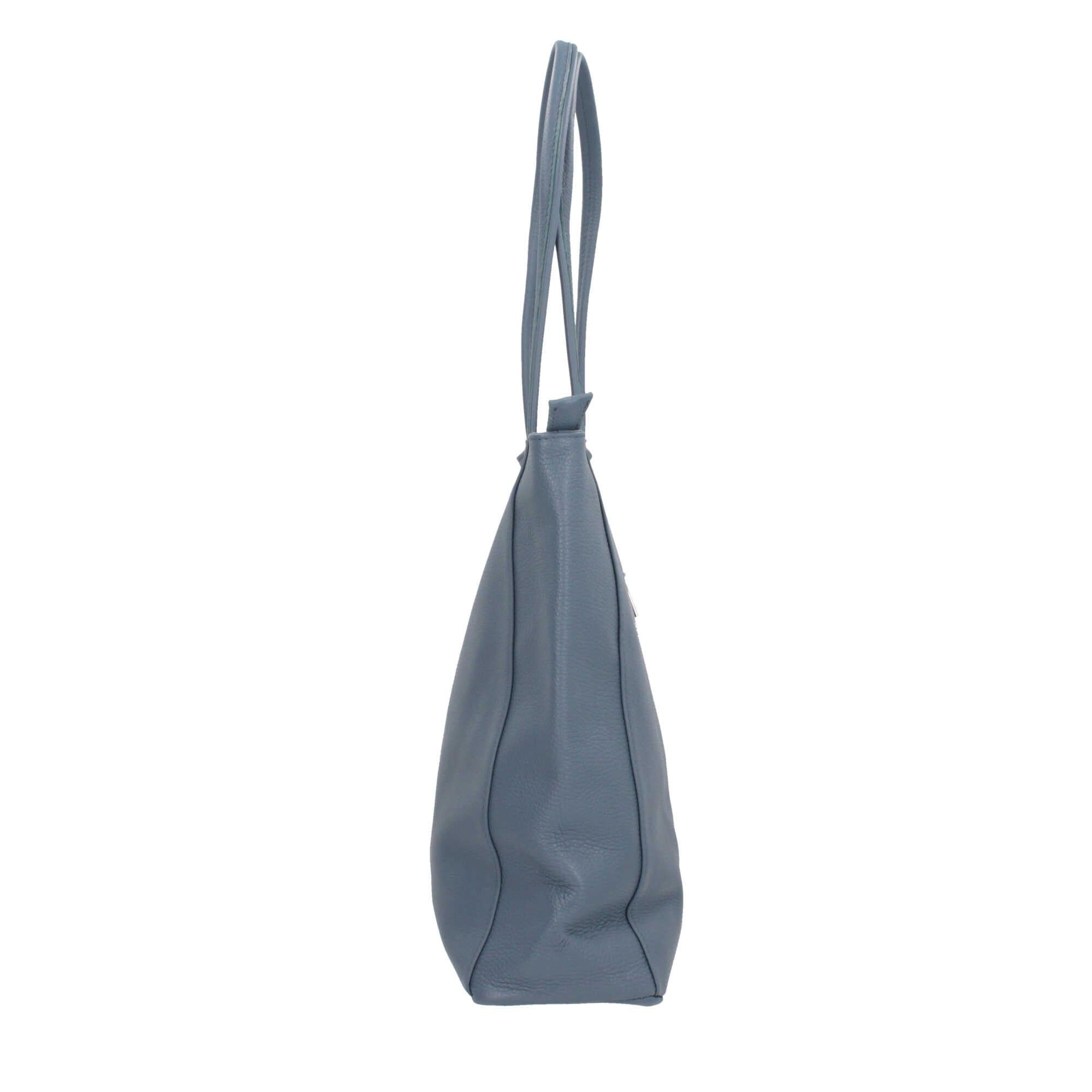 Borsa shopping con chiusura zip Made in italy