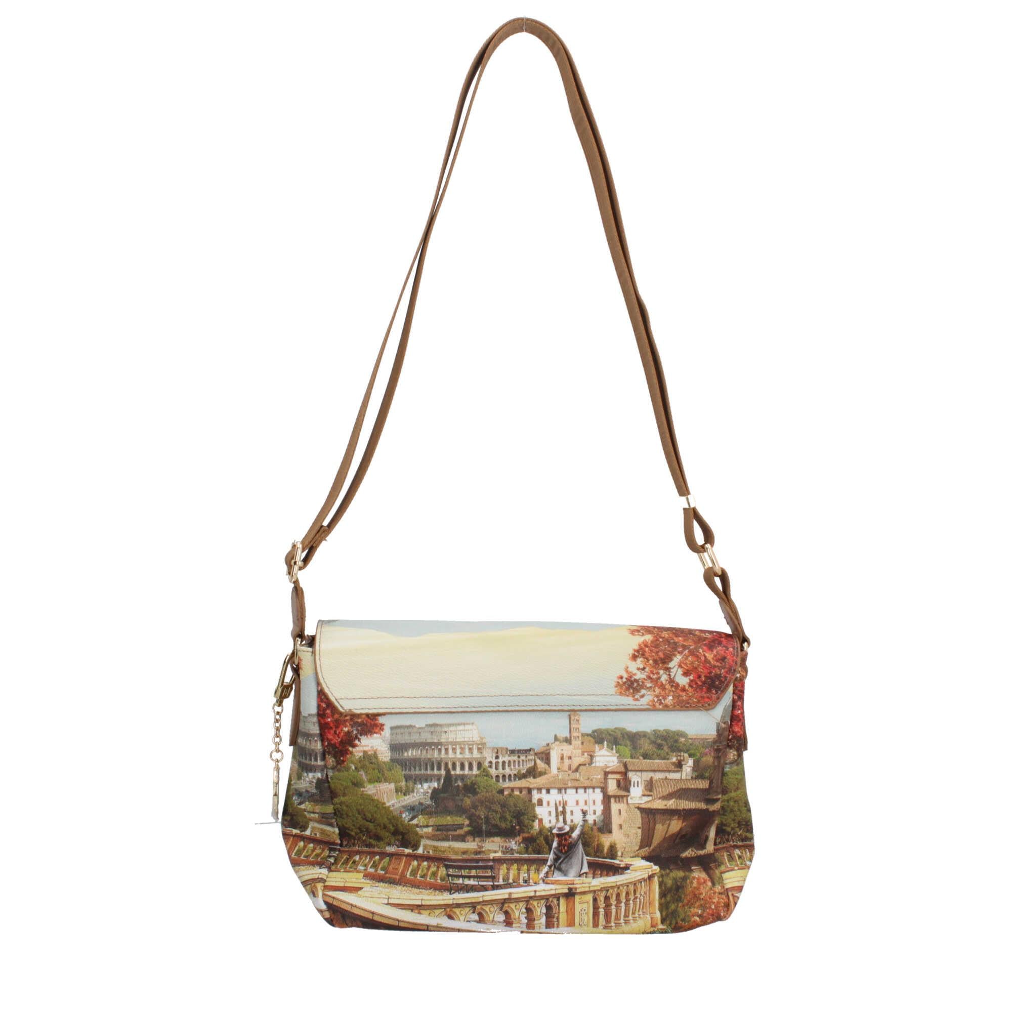 Borsa a Tracolla Y Not con Patta e Chiusura a Girello