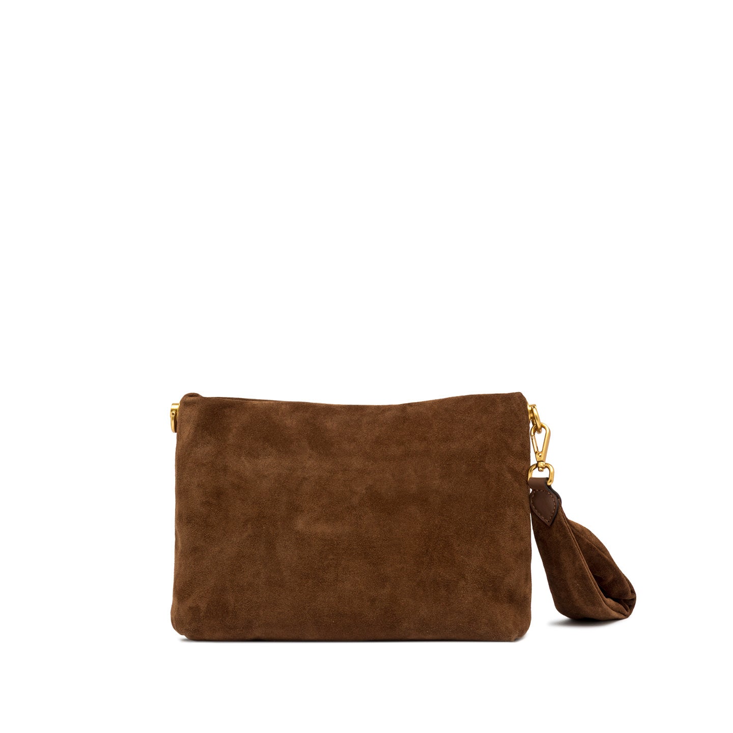 Pochette Gianni Chiarini in suede con tracolla intrecciata