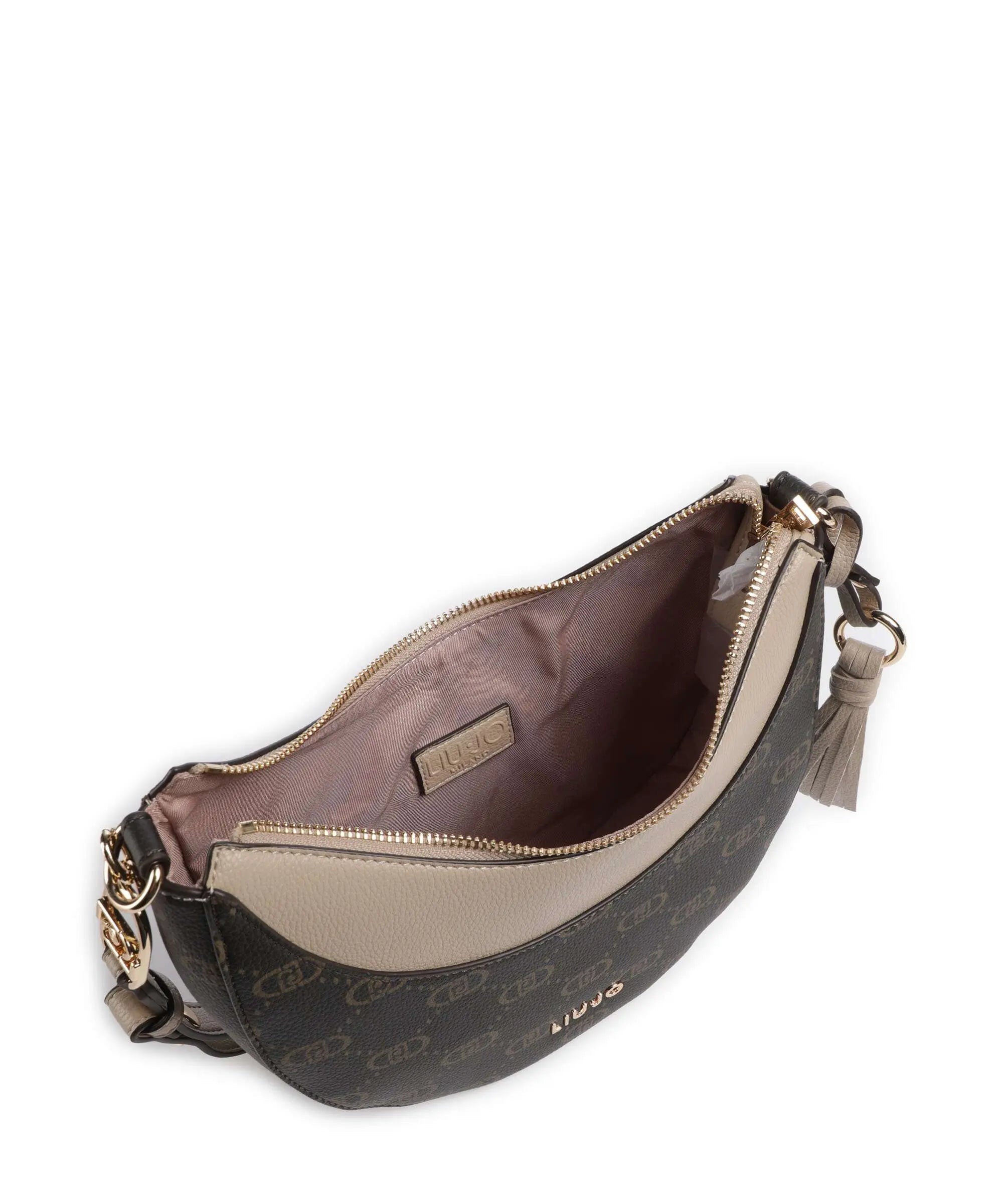 Borsa a spalla Liu Jo hobo con logo all over