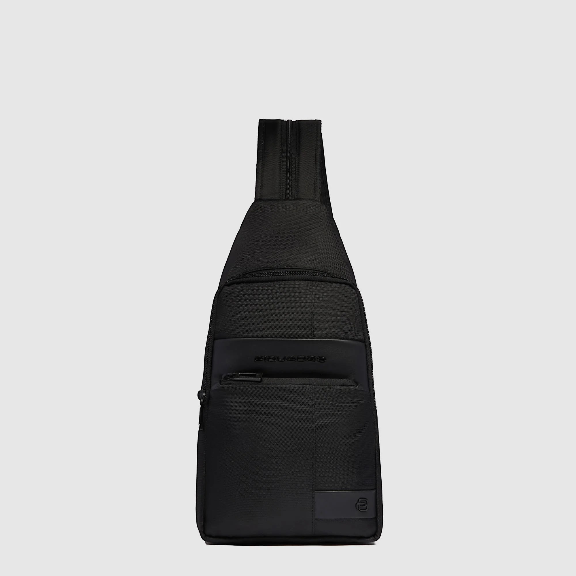 Monospalla Piquadro in pelle e tessuto porta iPad mini