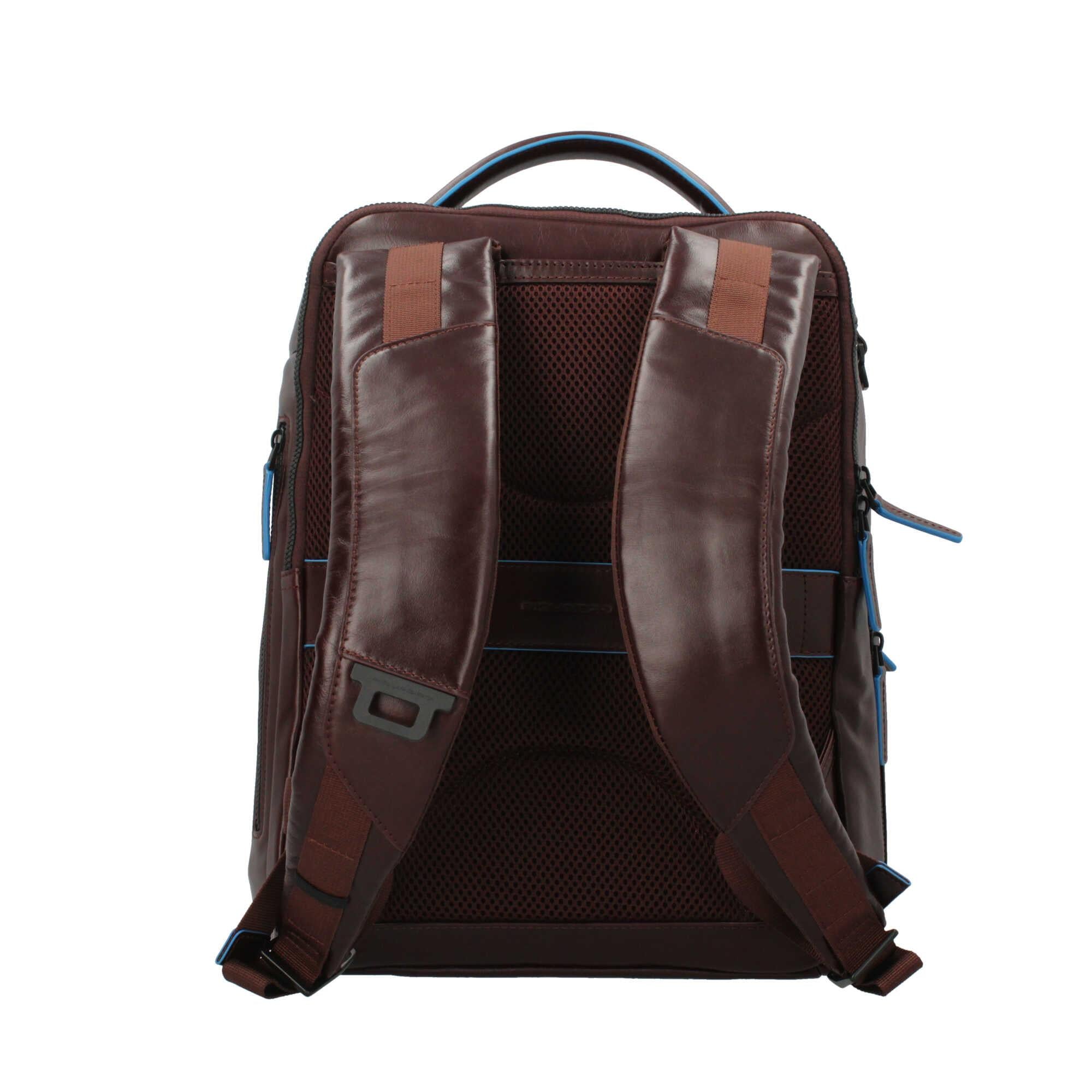 Zaino portacomputer in vera pelle Blue Square