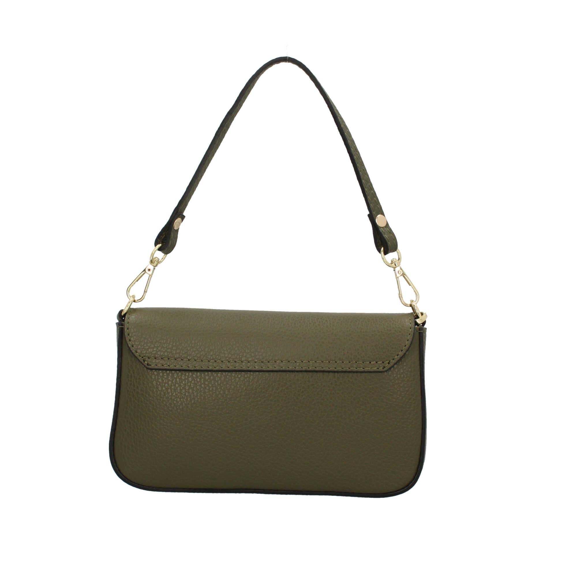 Borsa a spalla in pelle con tracolla regolabile