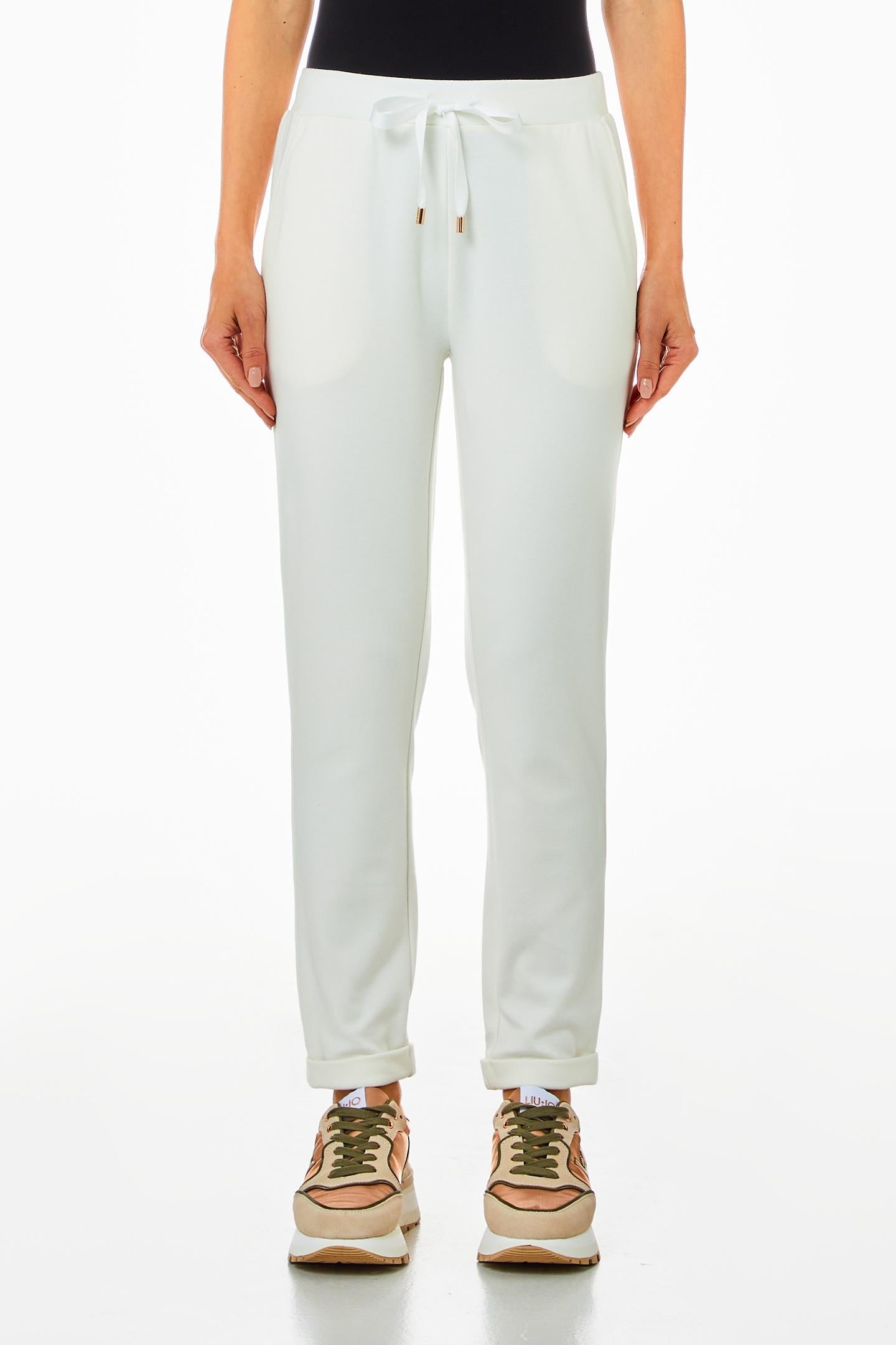 Pantaloni jogger con bande laterali logate di Liu Jo