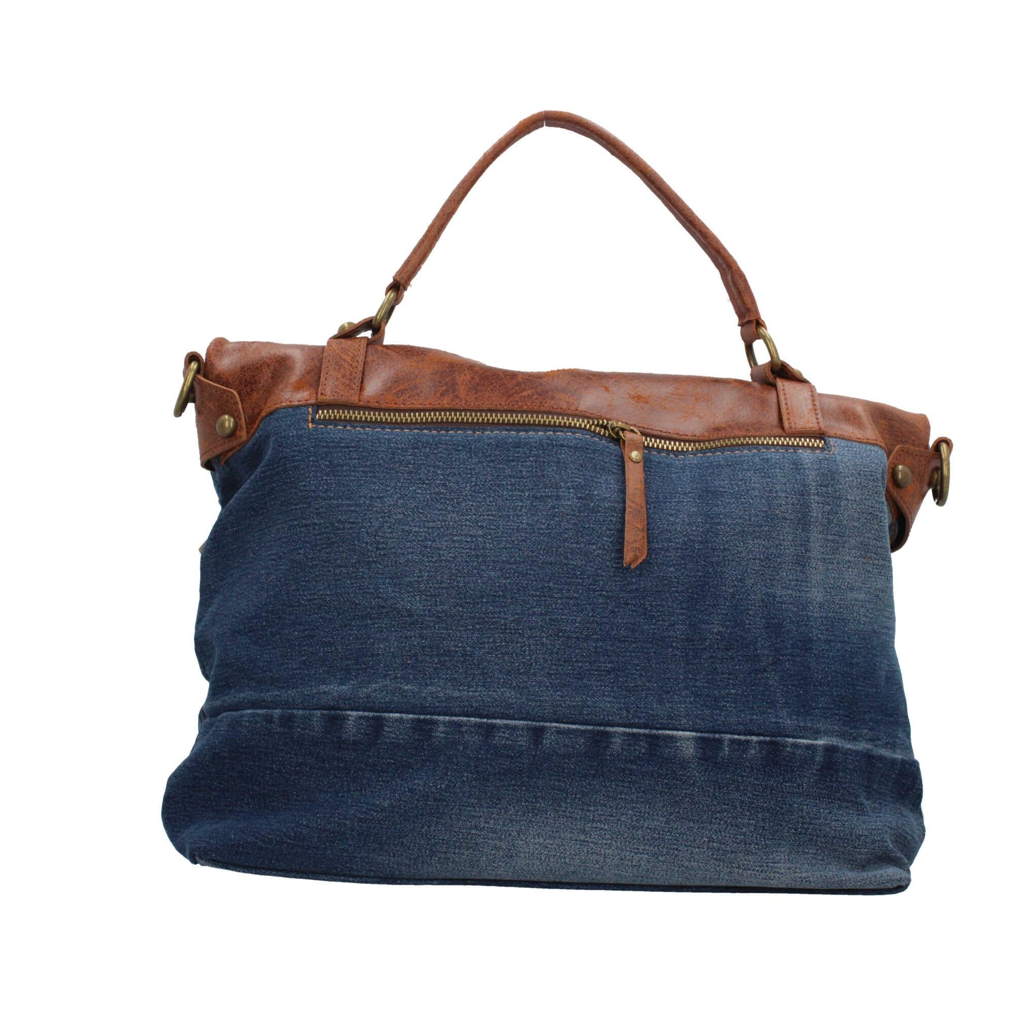 Borsa a mano in jeans Made in italy