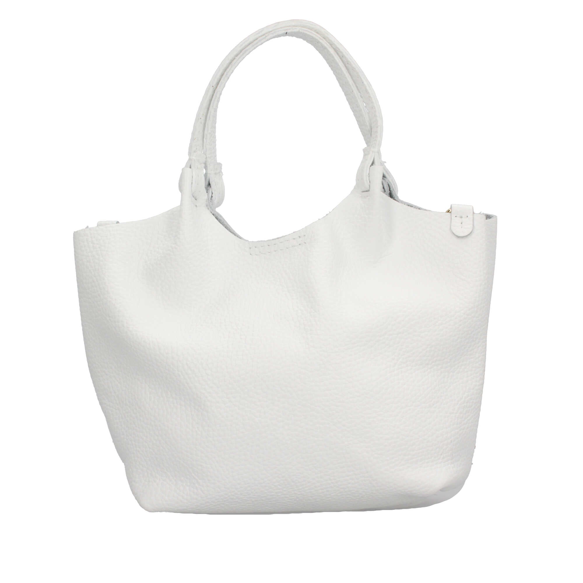 Borsa a mano in pelle martellata dal design versatile