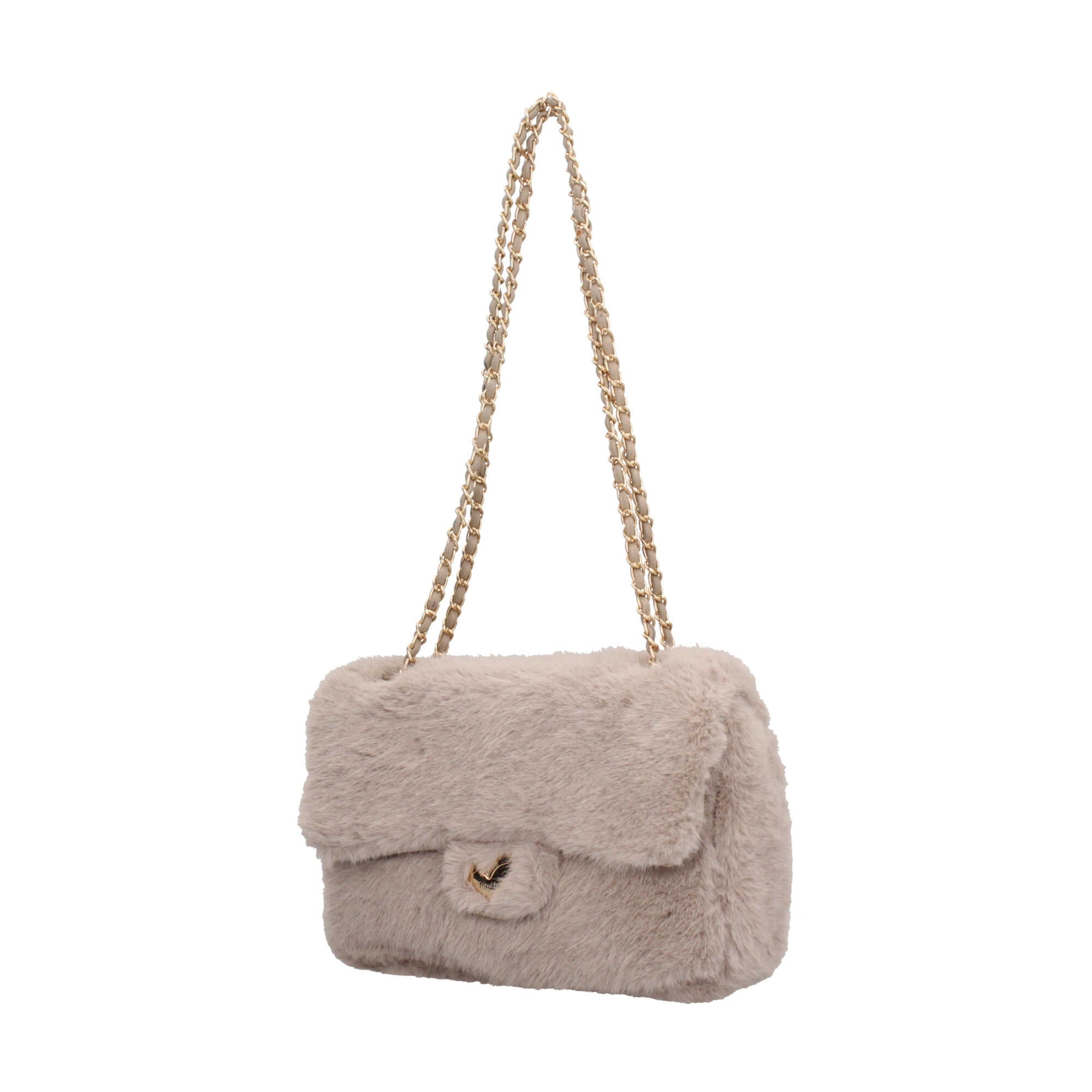 Borsa a tracolla in pelliccia sintetica con catena Mimi Mua