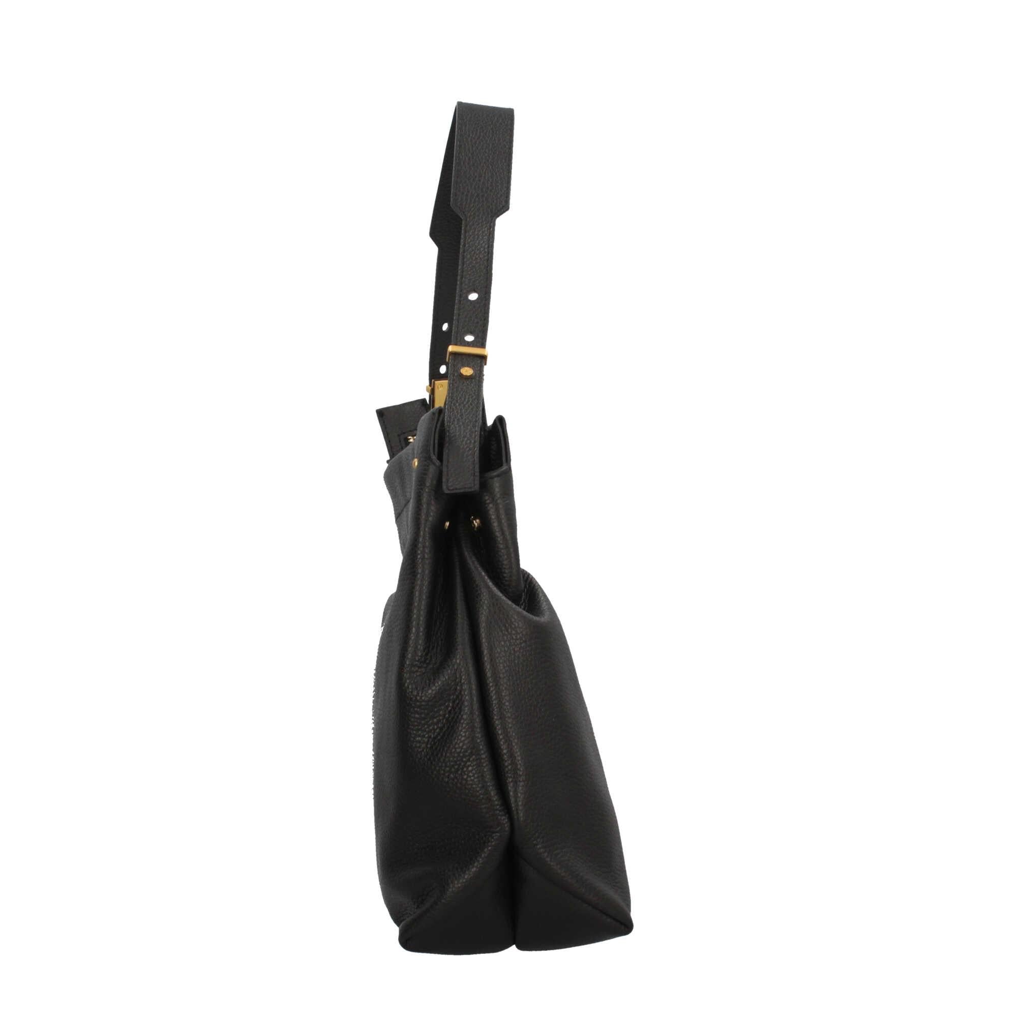 Gianni Chiarini Matilde - Borsa a Spalla in Pelle Martellata con Finiture Dorate