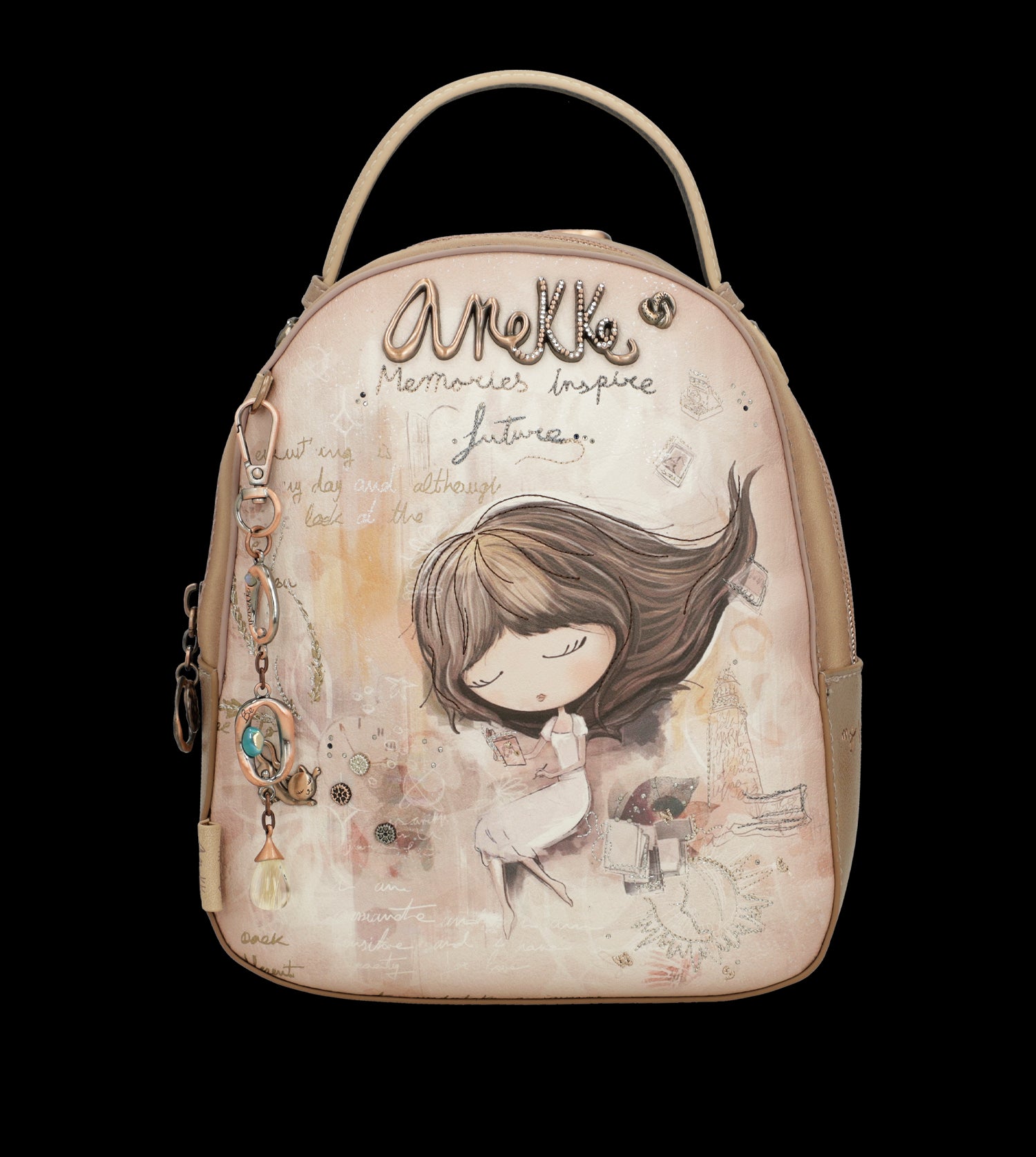 Zainetto Anekke compatto ed elegante con illustrazione artistica
