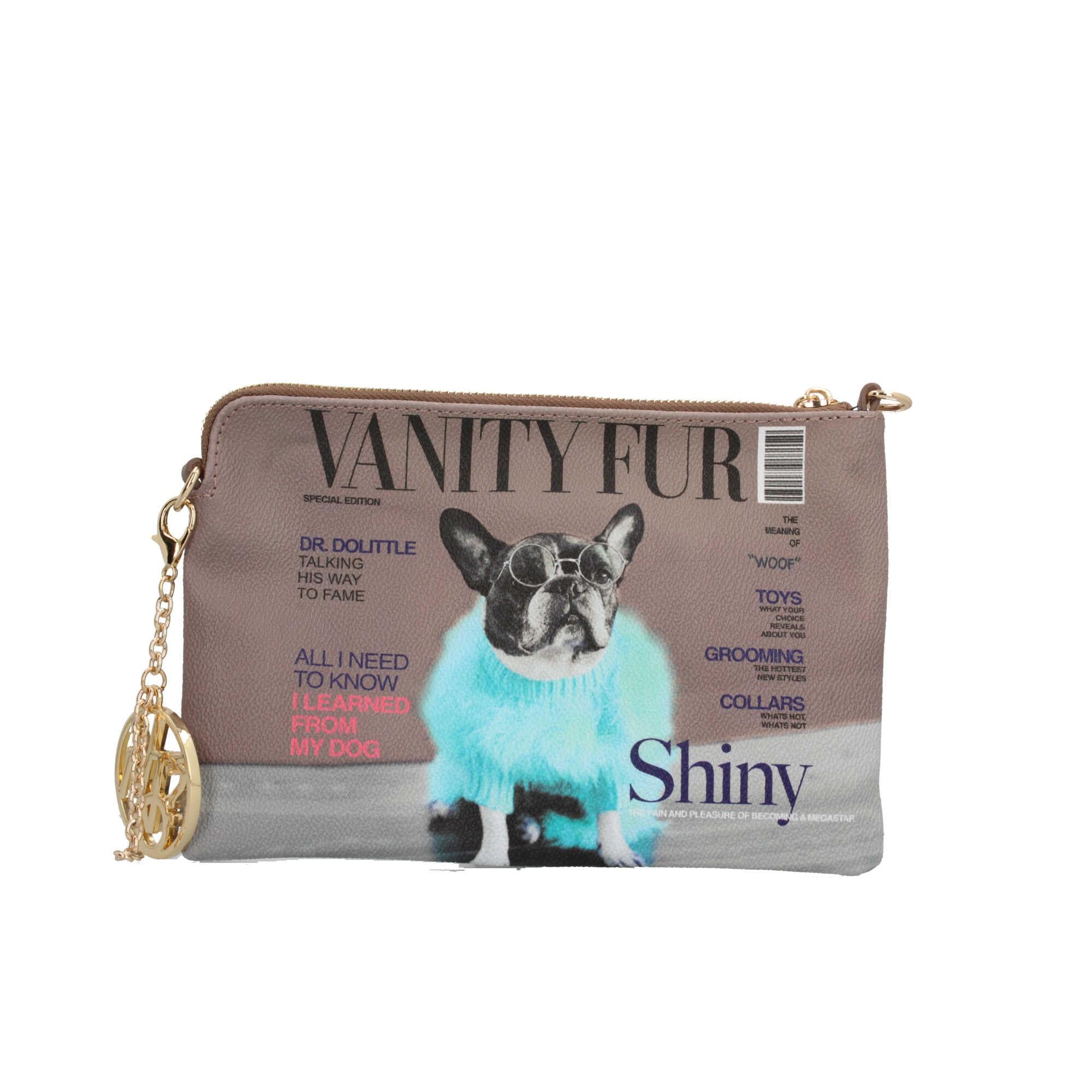 Pochette YNot con tracolla a catena e chiusura a zip