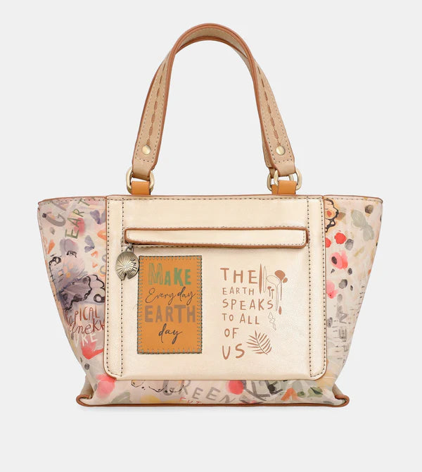 Borsa a mano Anekke con traforo e stampa floreale