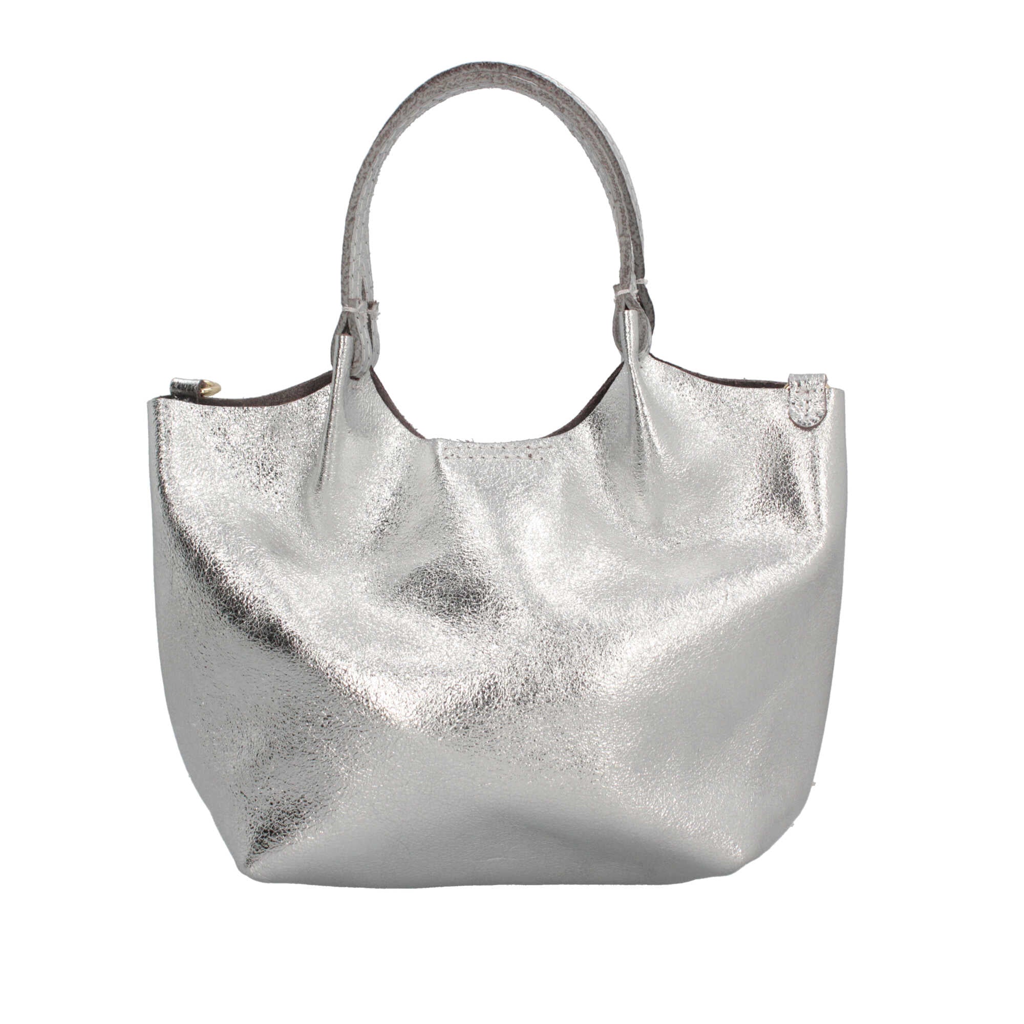 Borsa a mano in pelle martellata Made in Italy dal design versatile