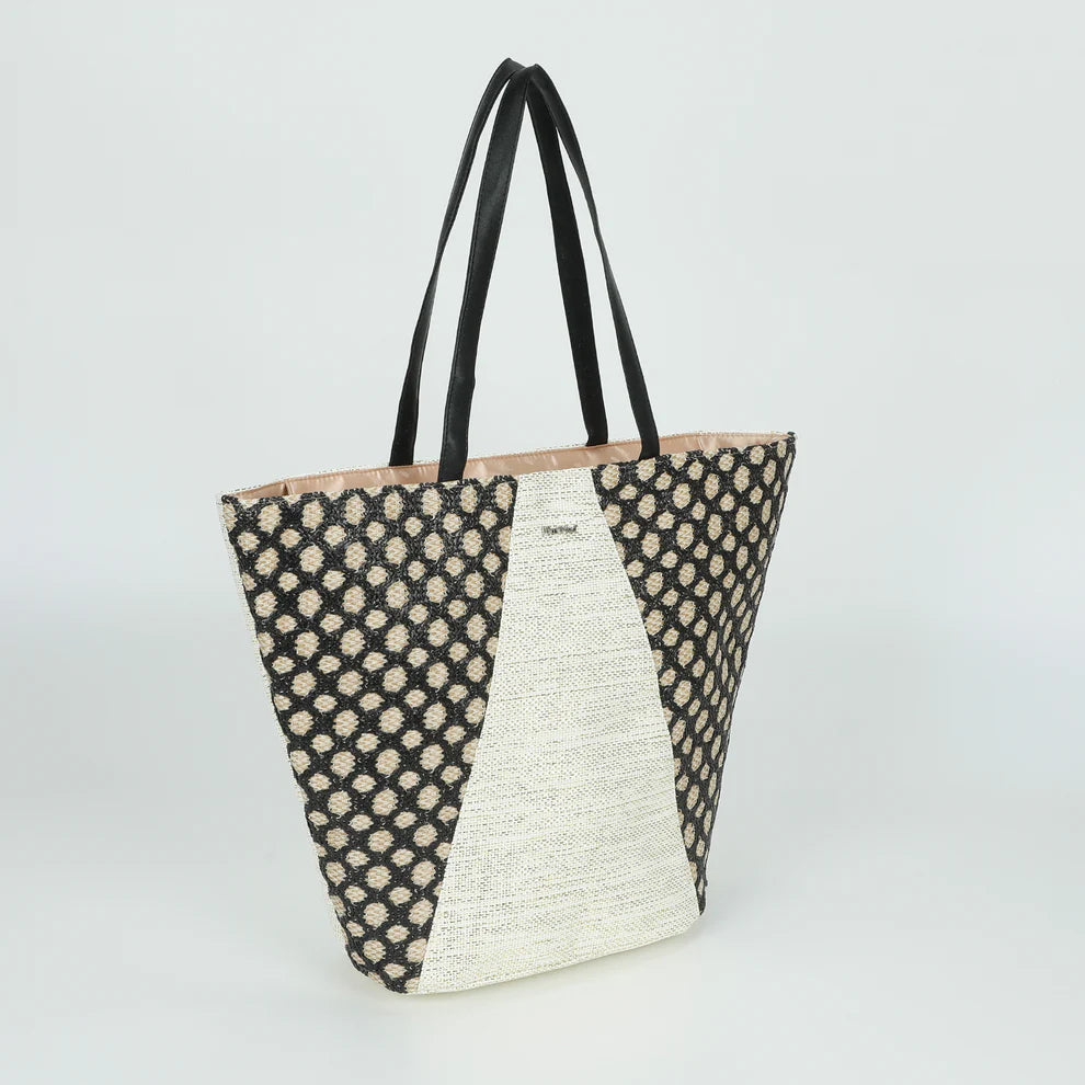 Borsa shopper donna Mimi Mua in tessuto intrecciato