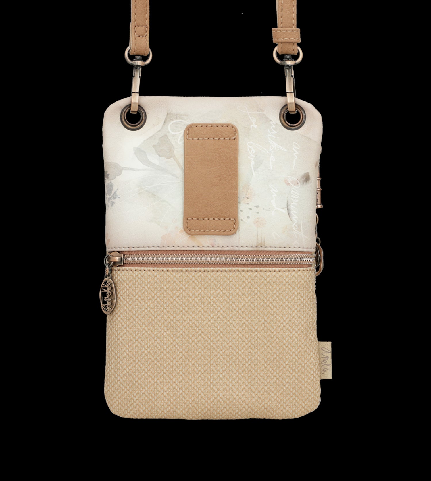 Borsa a tracolla Anekke compatta ed elegante con doppia zip