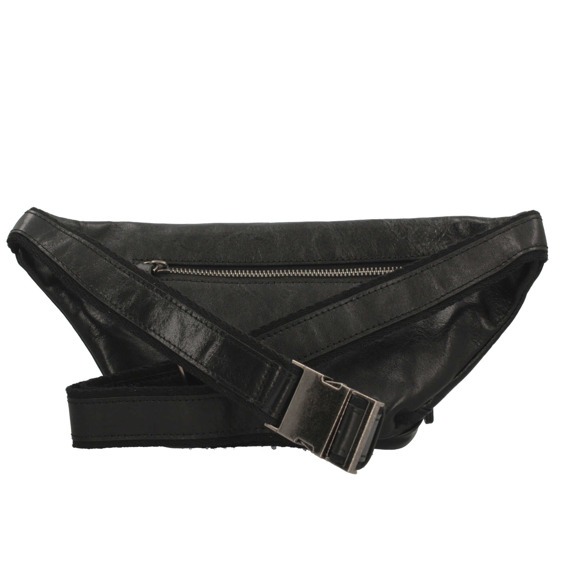 Marsupio Il Giglio in pelle con zip frontali