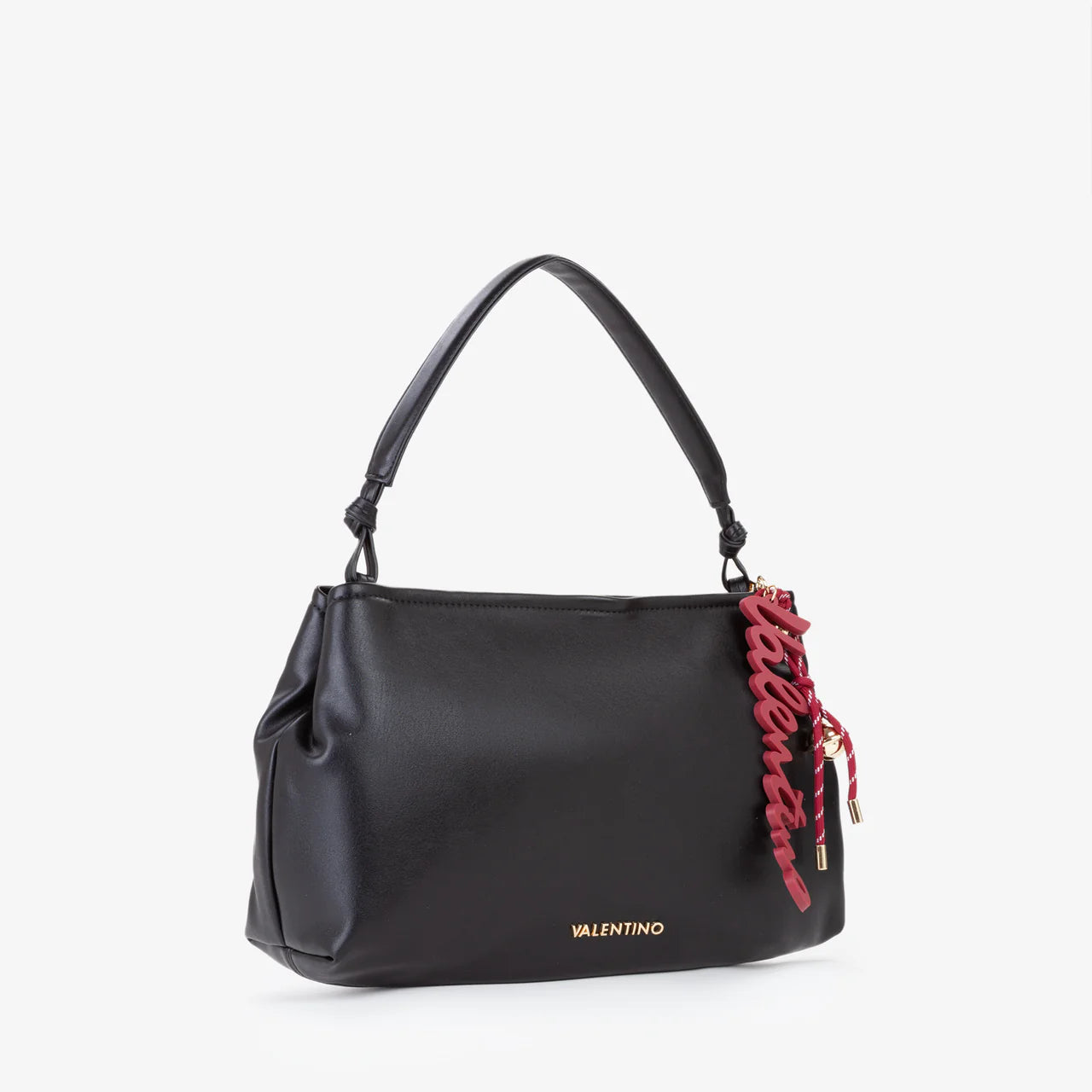 Valentino borsa a mano con tracolla e charm logo