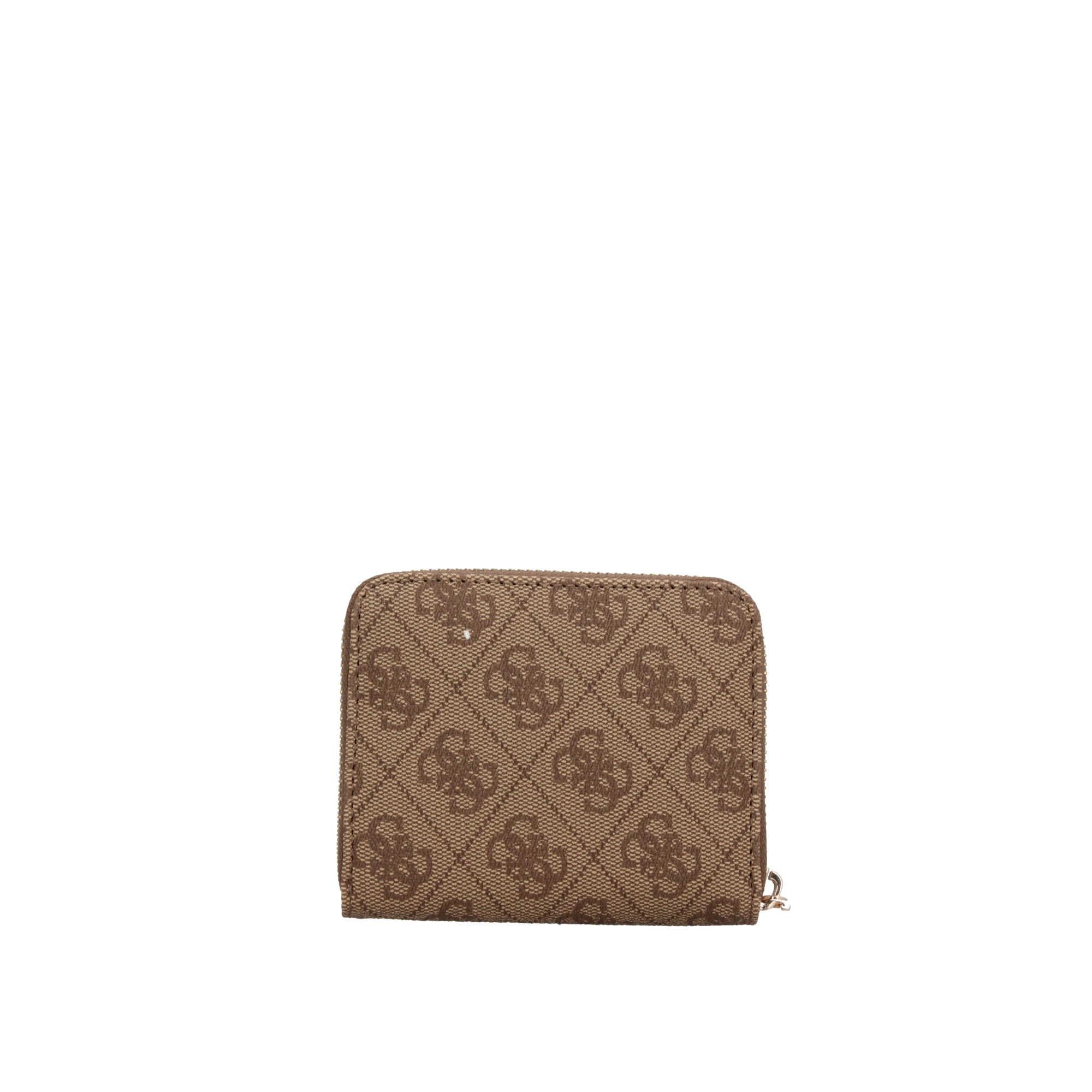 Portafoglio Guess compatto con stampa logata e chiusura zip