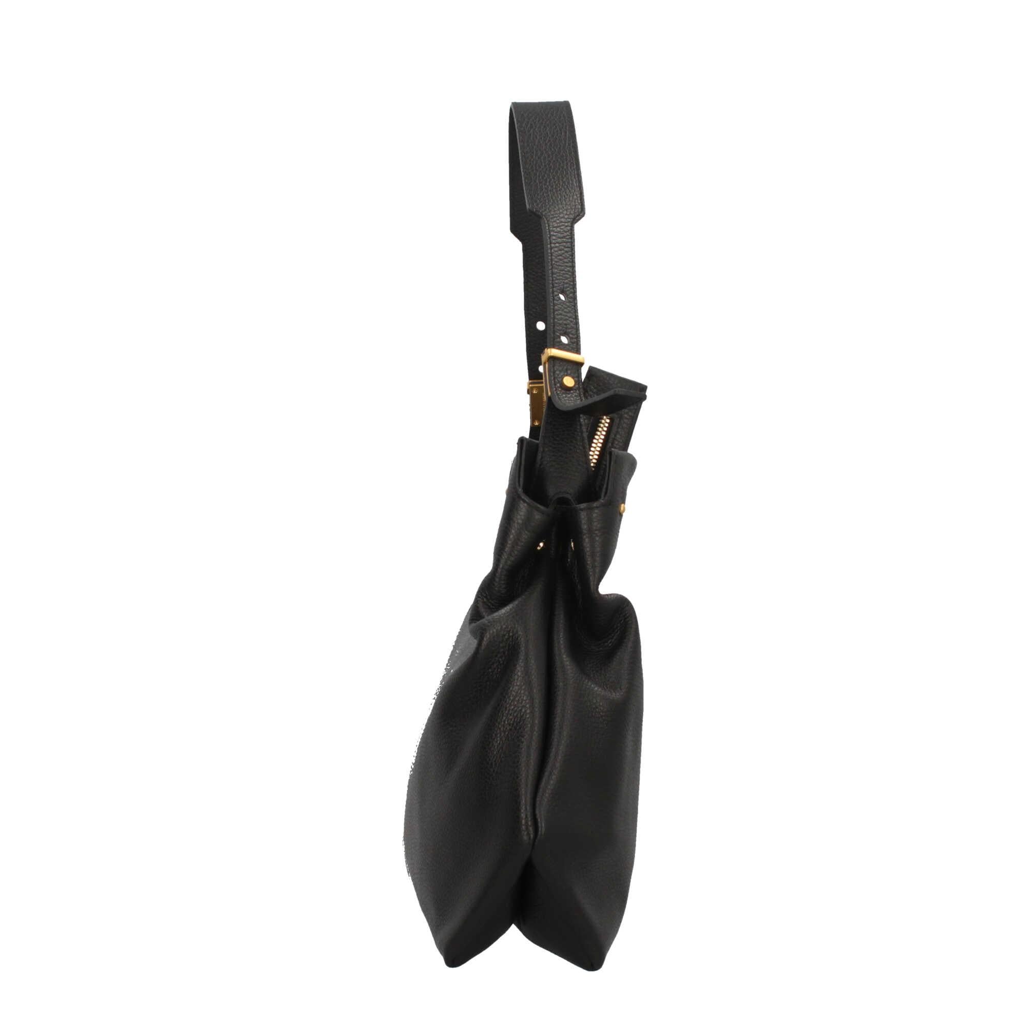 Gianni Chiarini Matilde - Borsa a Spalla in Pelle Martellata con Finiture Dorate