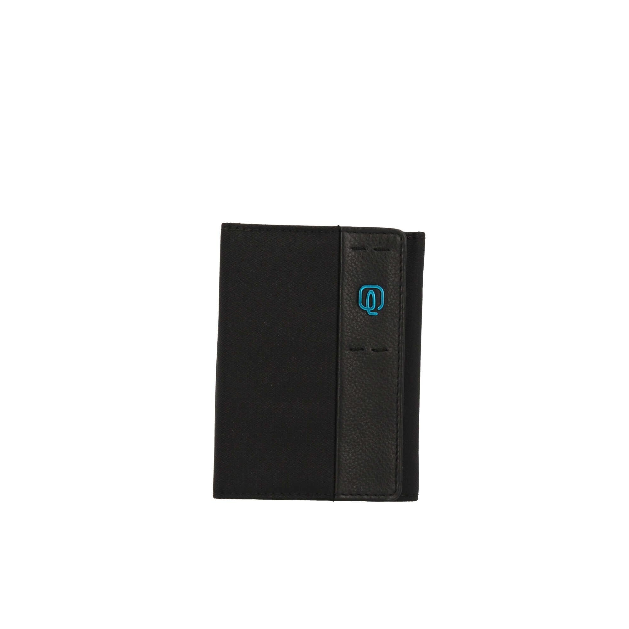 Portafoglio in tessuto con logo in metallo Piquadro