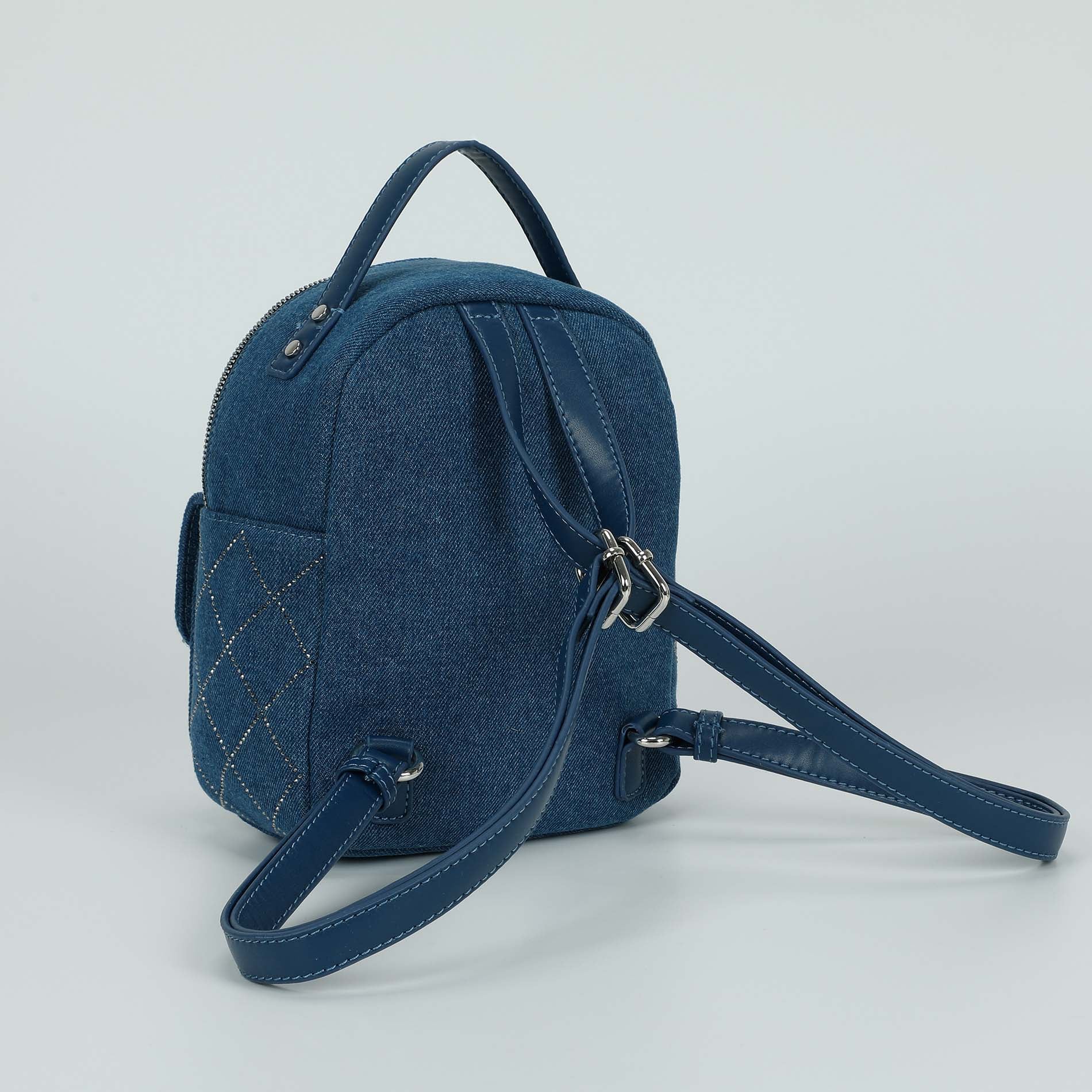 Mimi Mua zaino in jeans con strass