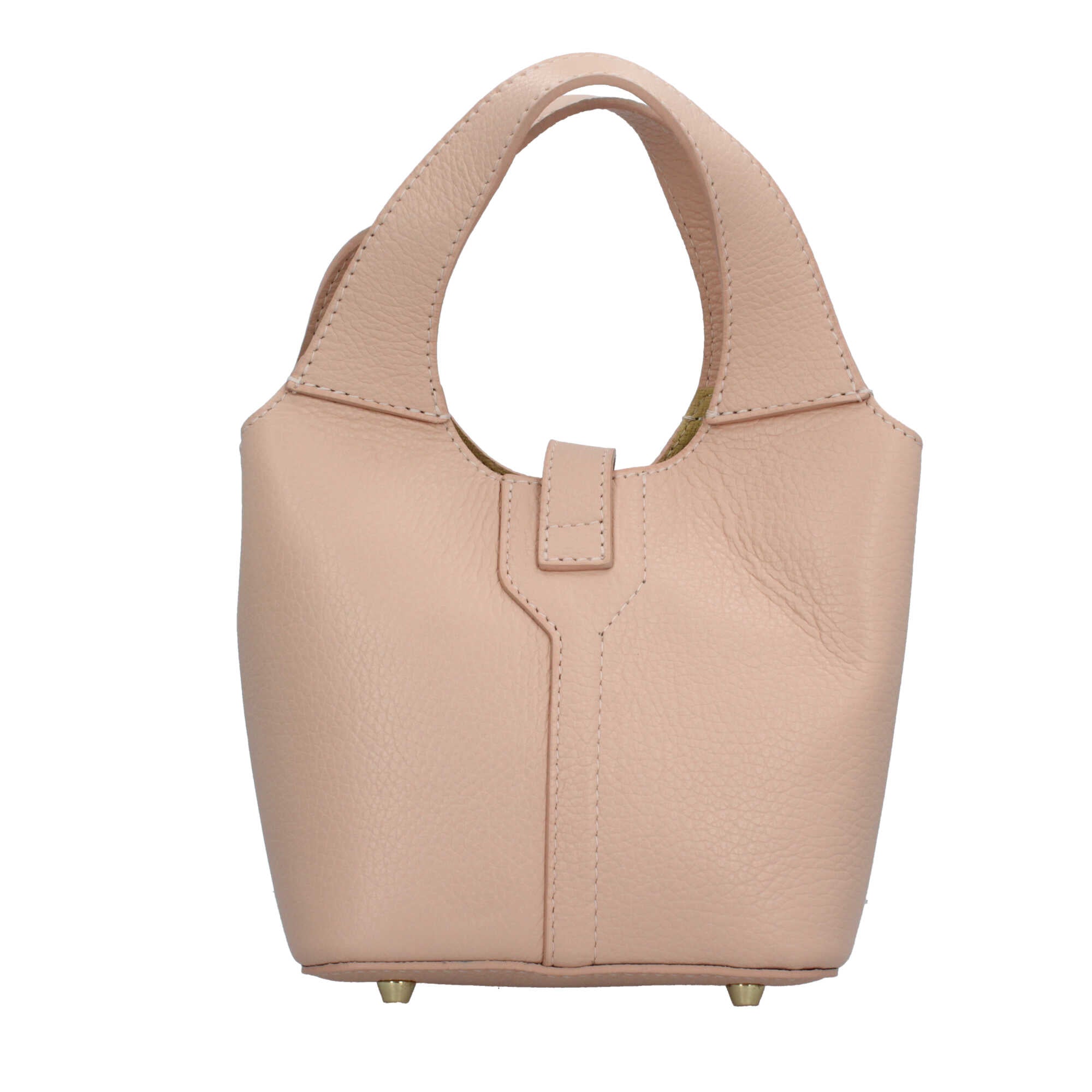 Borsa Made in Italy a mano in vera pelle con chiusura a lucchetto
