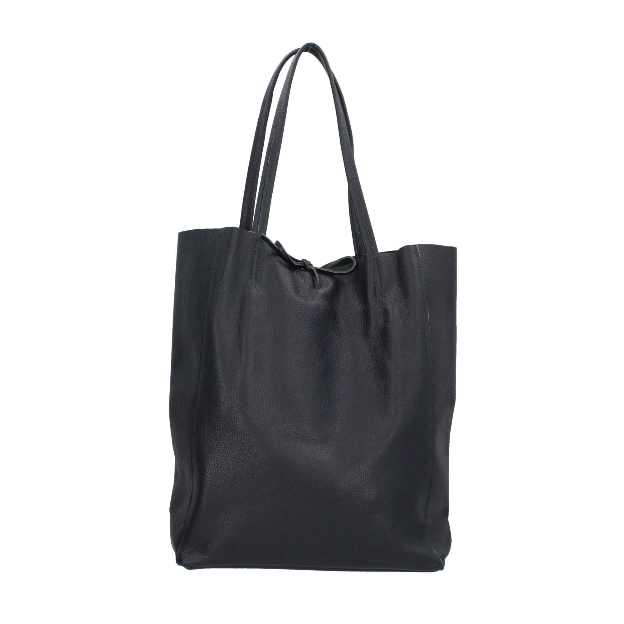 Borse shopping a spalla in vera pelle Made In Italy