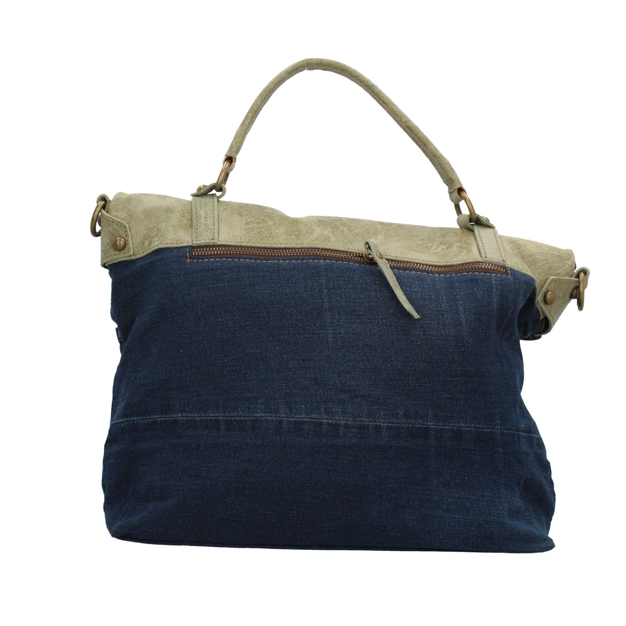 Borsa a mano in jeans Made in italy