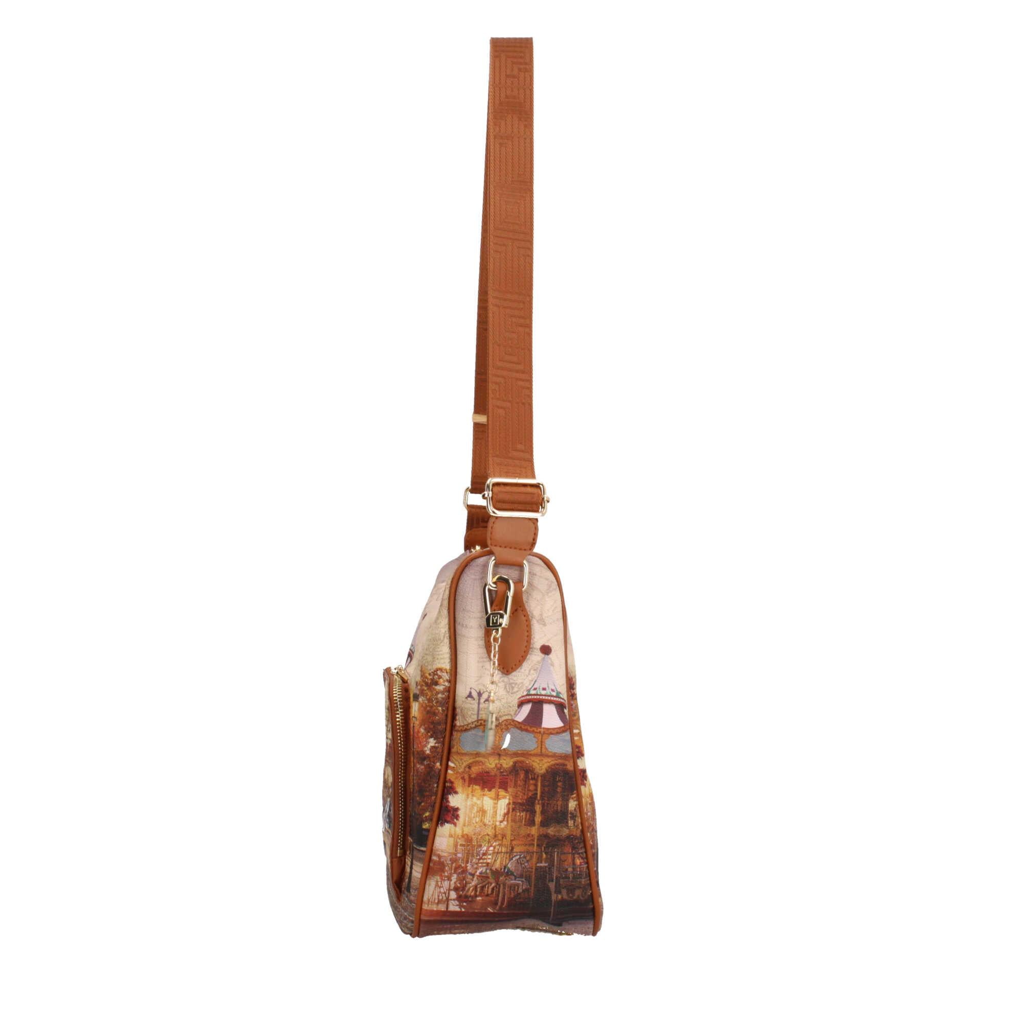 Borsa a tracolla con citta y not