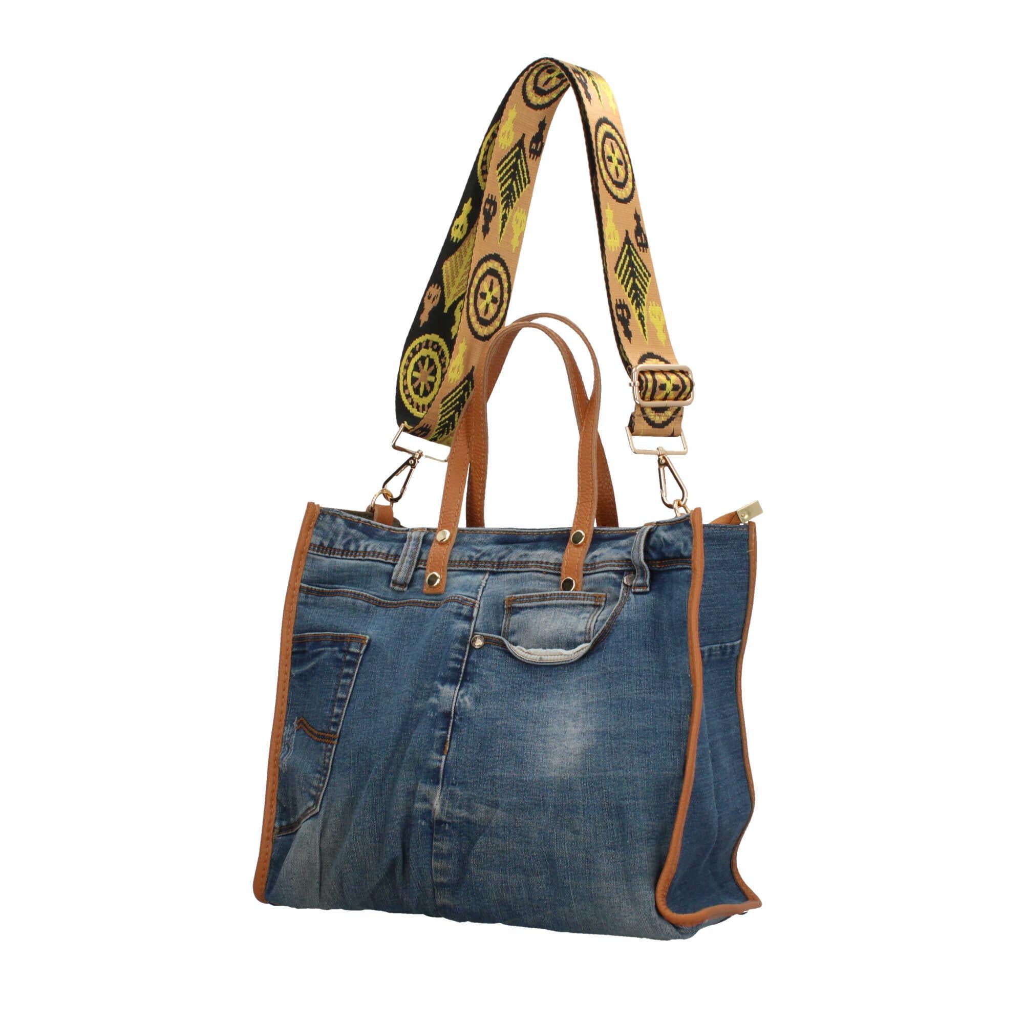 Borsa a mano in Denim Made in Italy