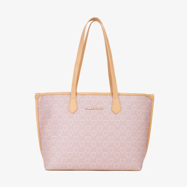 Shopper Valentino con stampa monogram e manici lunghi