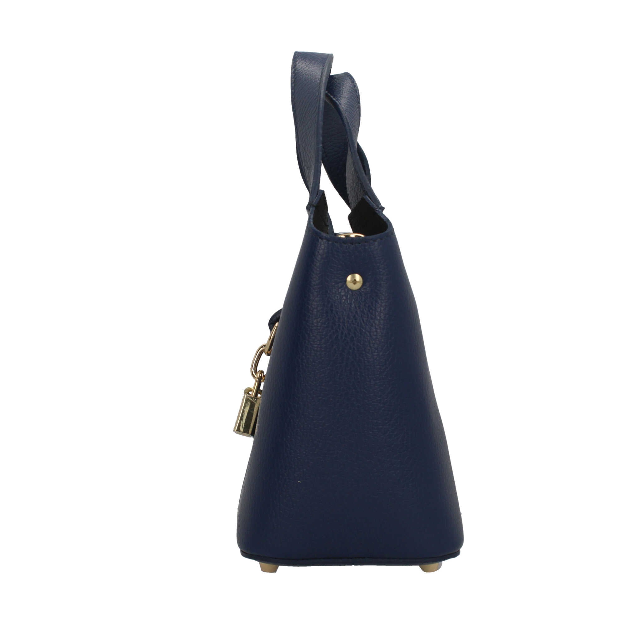 Borsa Made in Italy a mano in vera pelle con chiusura a lucchetto