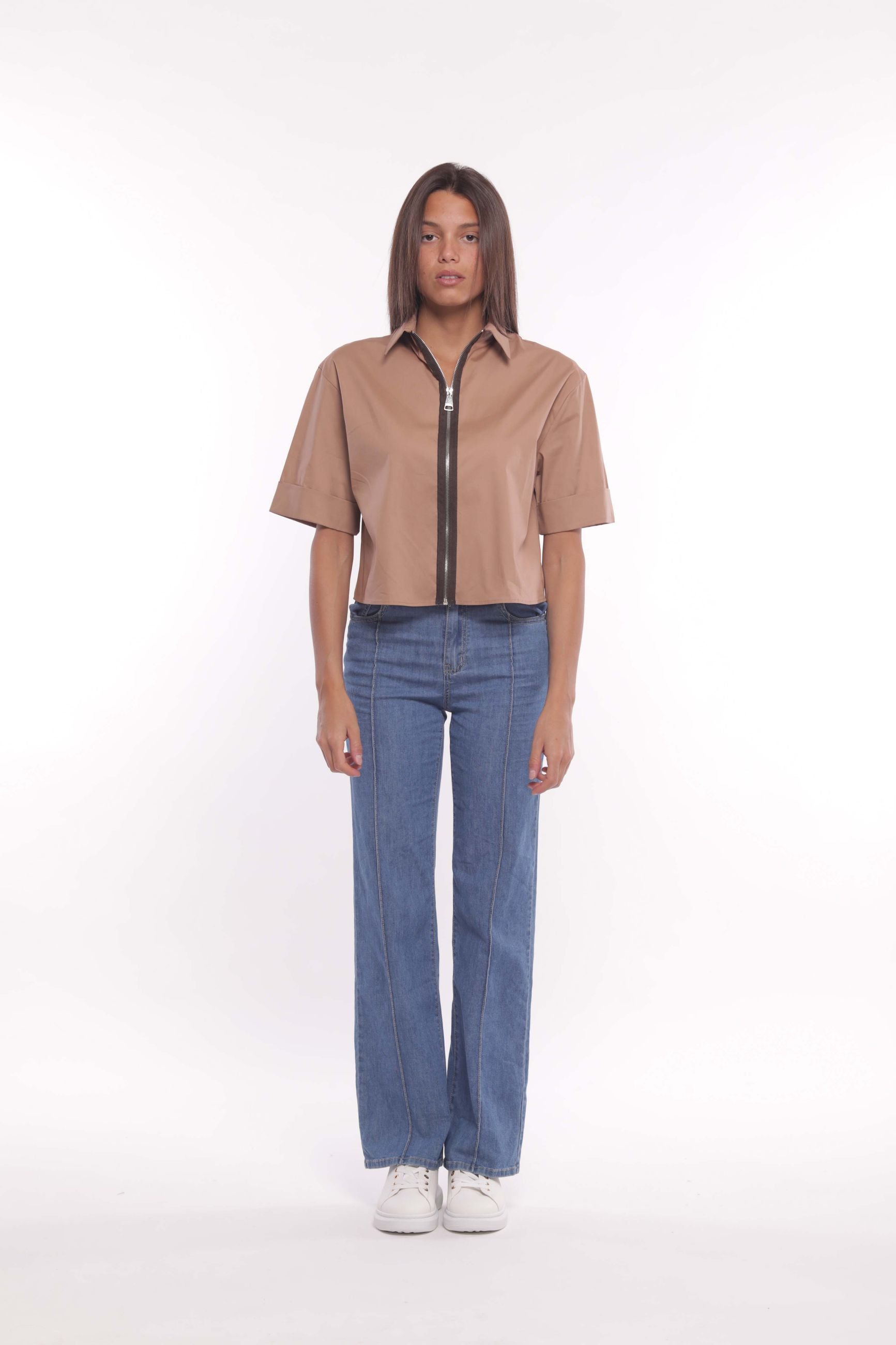 Mimi Mua Pantalone Palazzo in Chambray