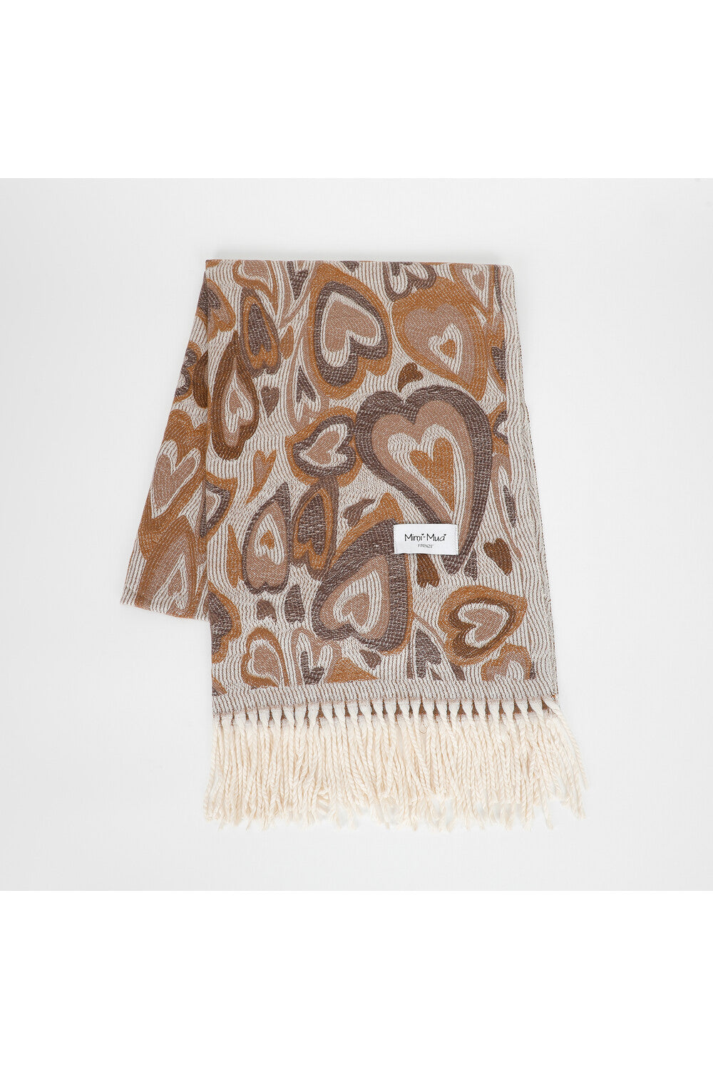 Sciarpa donna Mimi Mua con frange e fantasia romantica