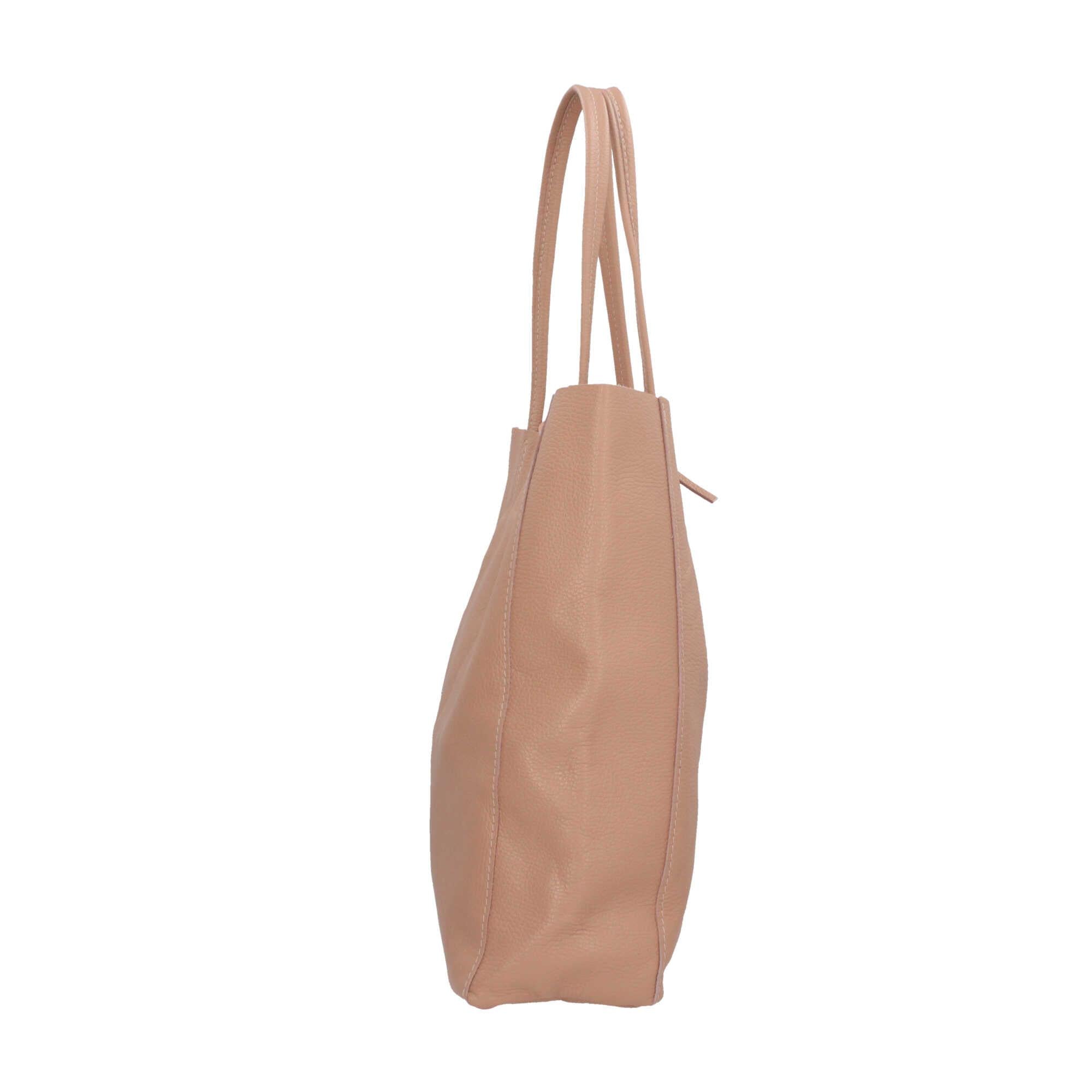 Borse shopping a spalla in vera pelle Made In Italy