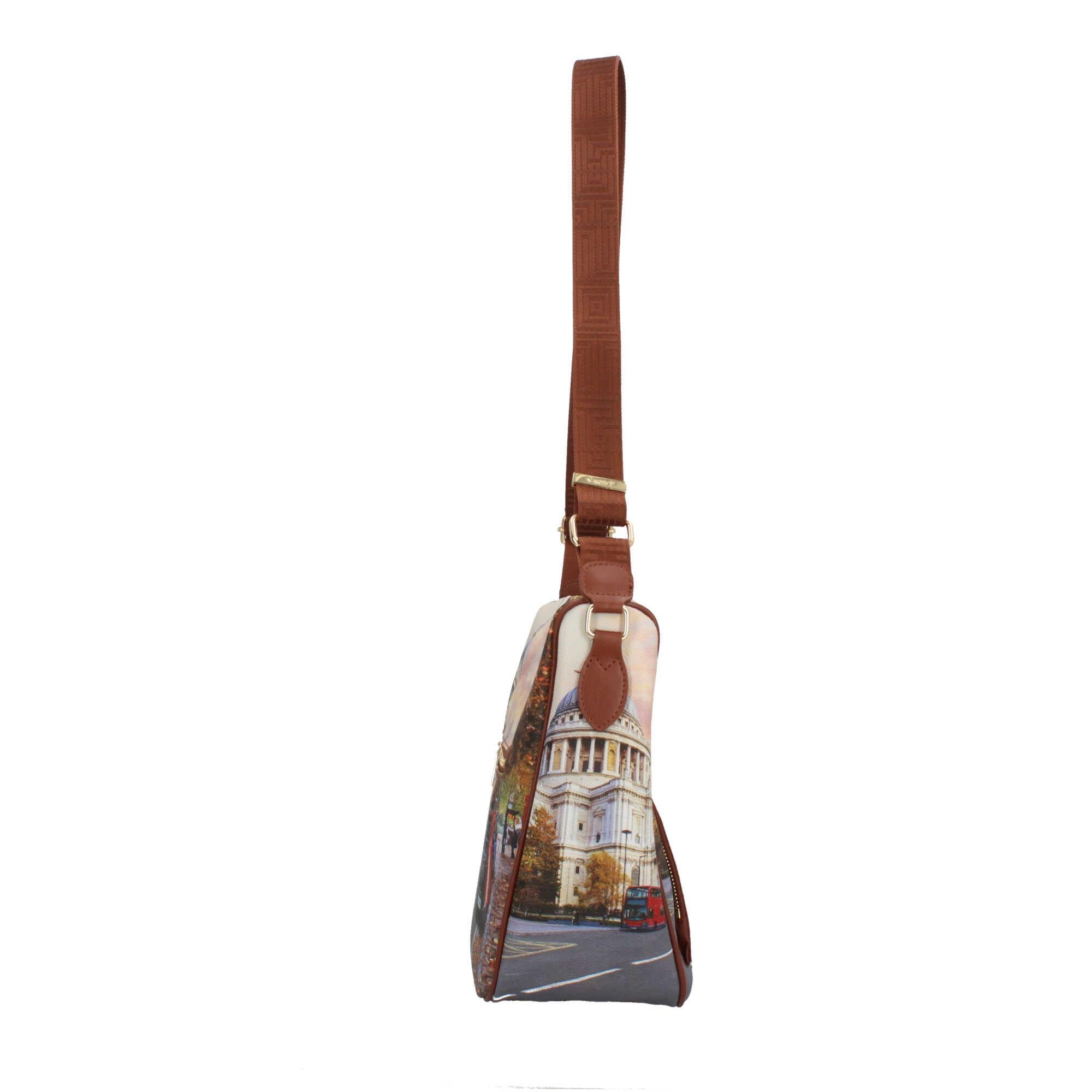 Borsa a tracolla con citta y not