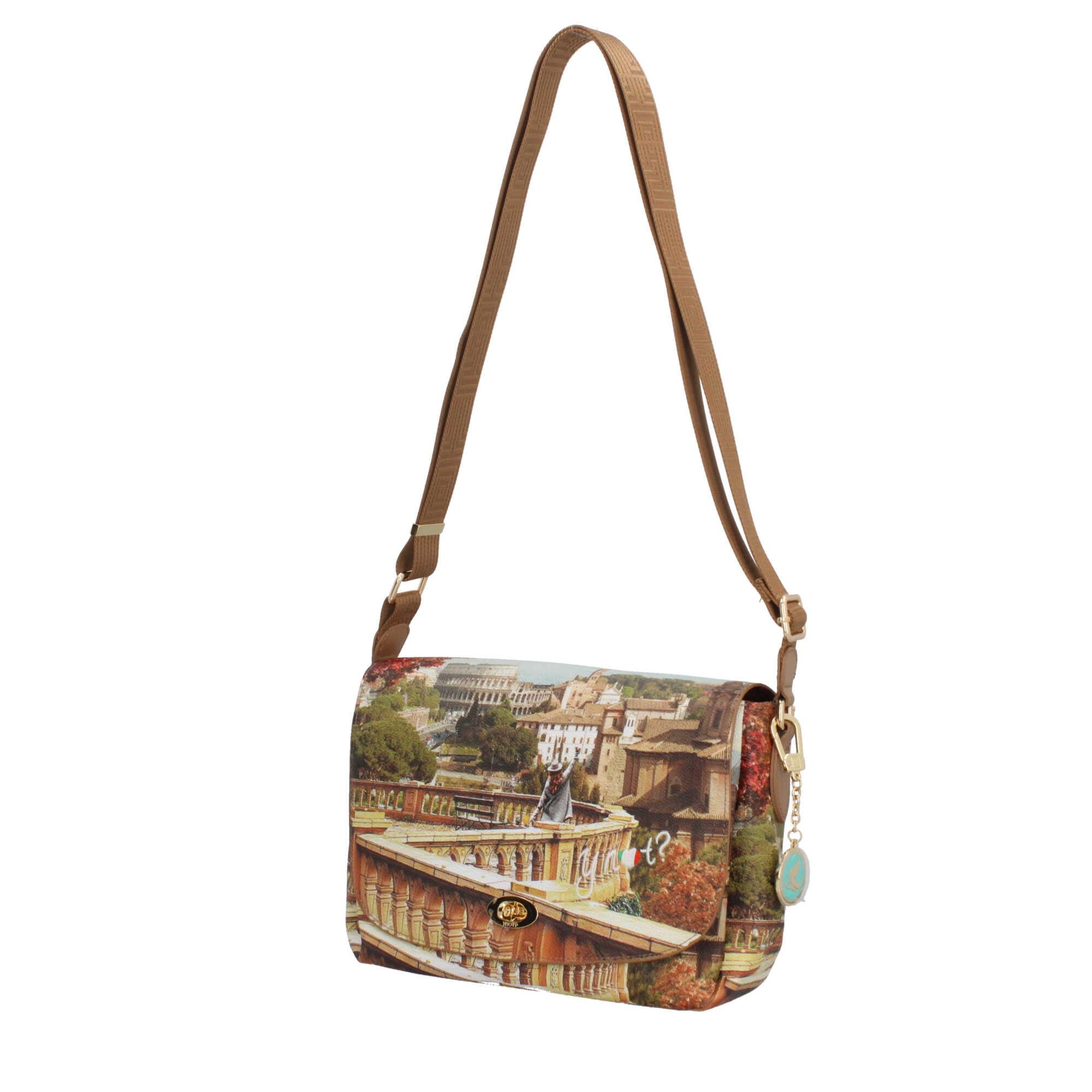 Borsa a Tracolla Y Not con Patta e Chiusura a Girello