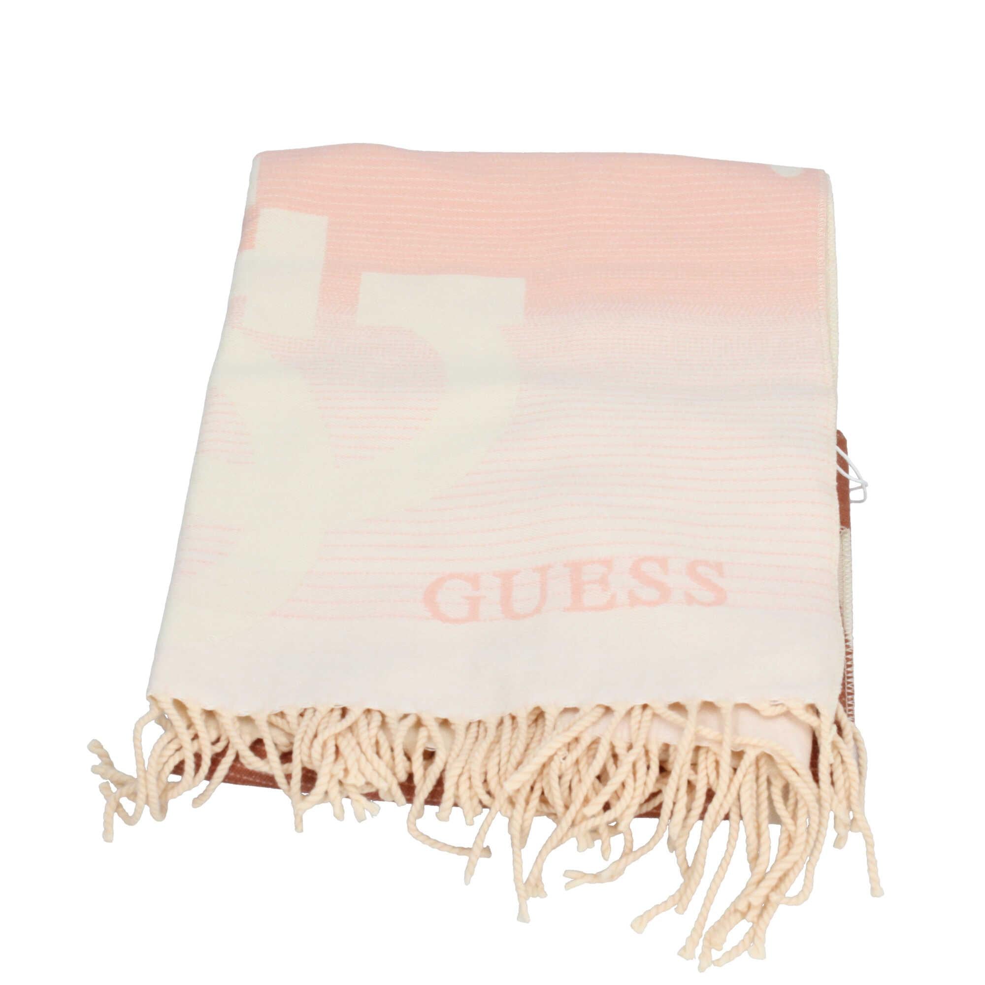 Maxi Sciarpa Guess con Motivo Animalier e Frange Decorative
