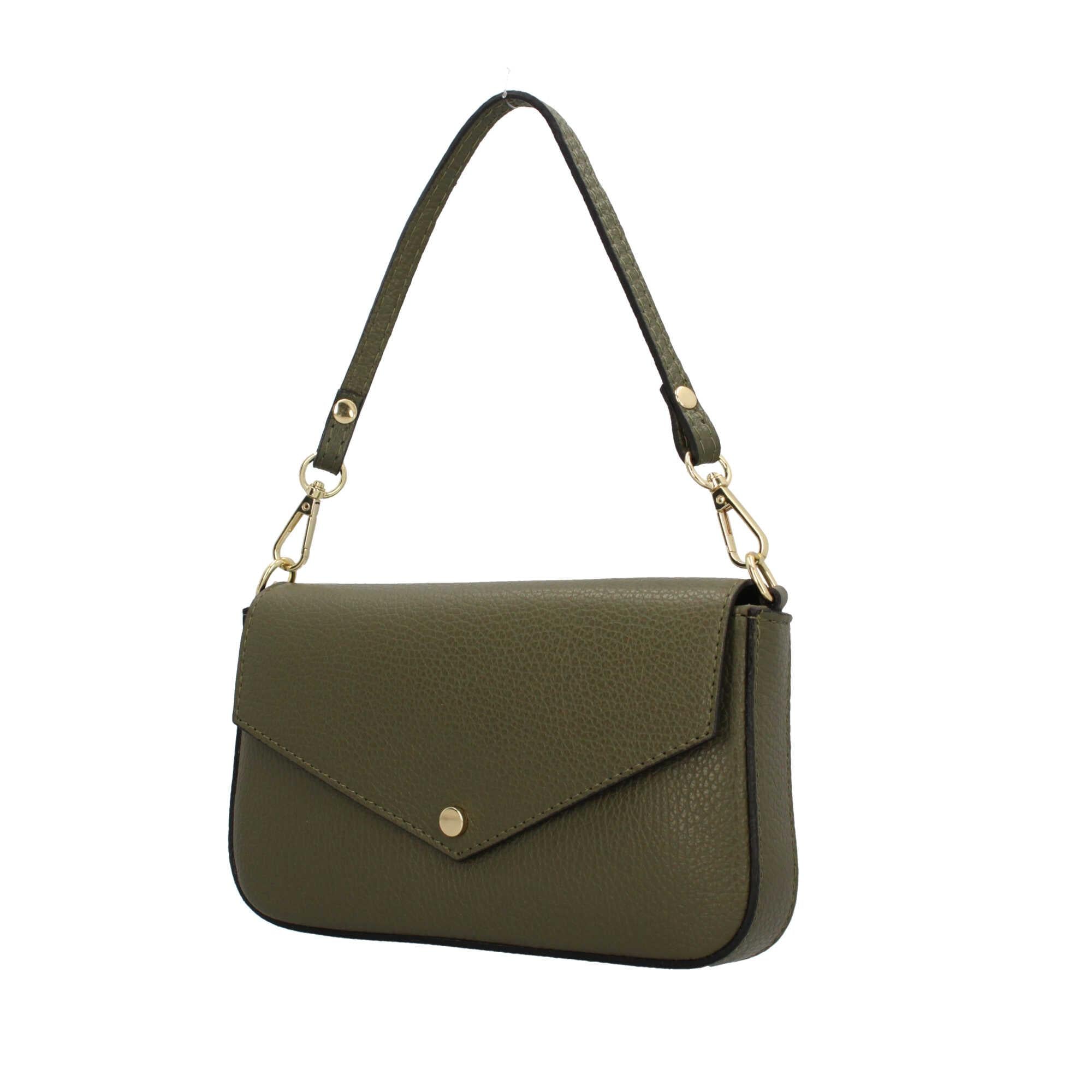 Borsa a spalla in pelle con tracolla regolabile