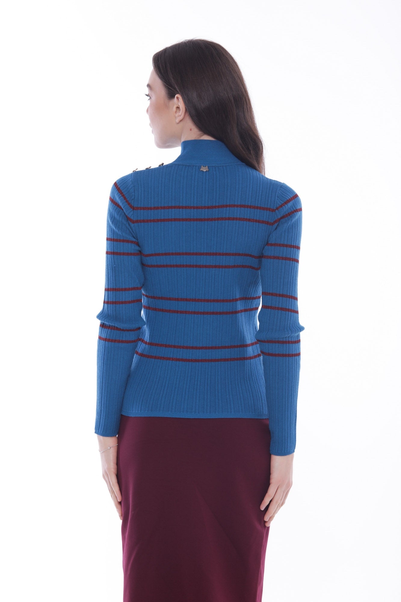 Maglia a collo alto Mimi Mua a righe