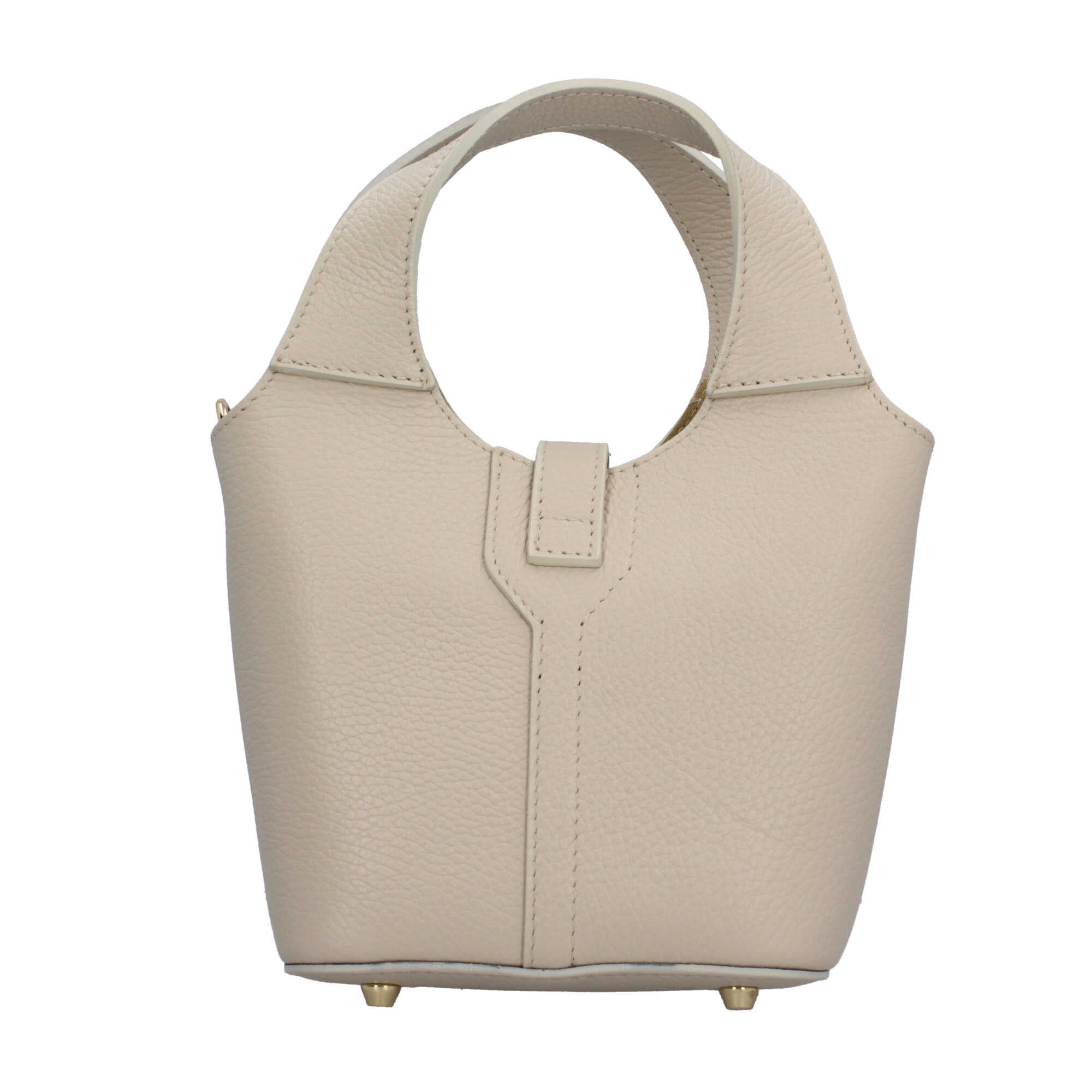 Borsa Made in Italy a mano in vera pelle con chiusura a lucchetto