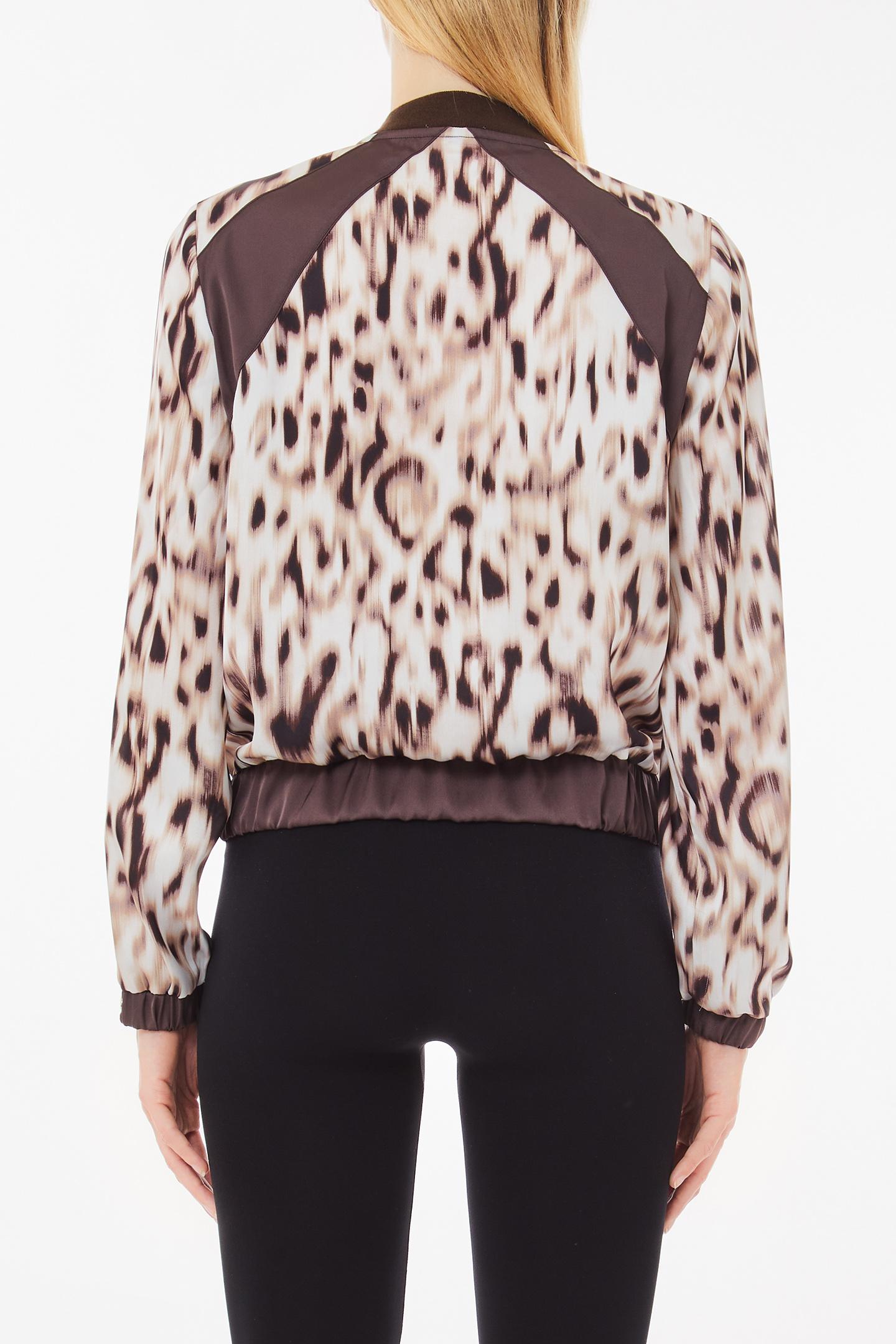 Giacca bomber Liu Jo in tessuto leggero con zip frontale Marrone S | Giò Fashion