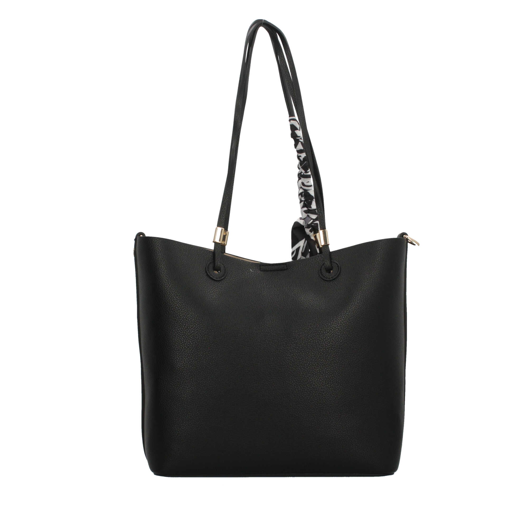Borsa shopping con foulard removibile e chiusura zip BY BYBLOS