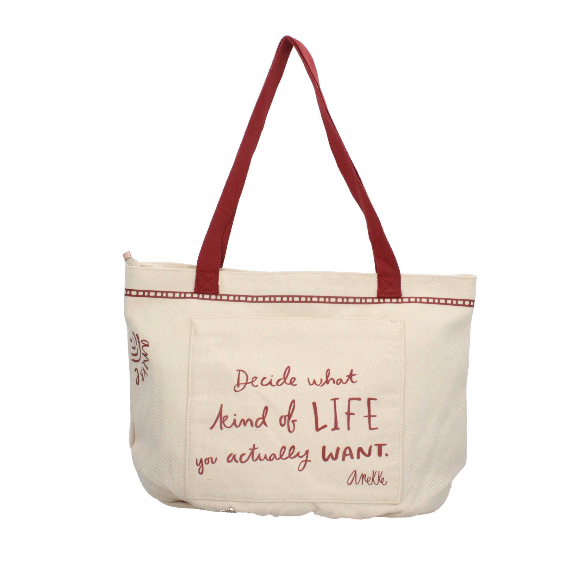 Borsa Tote Anekke con chiusura zip