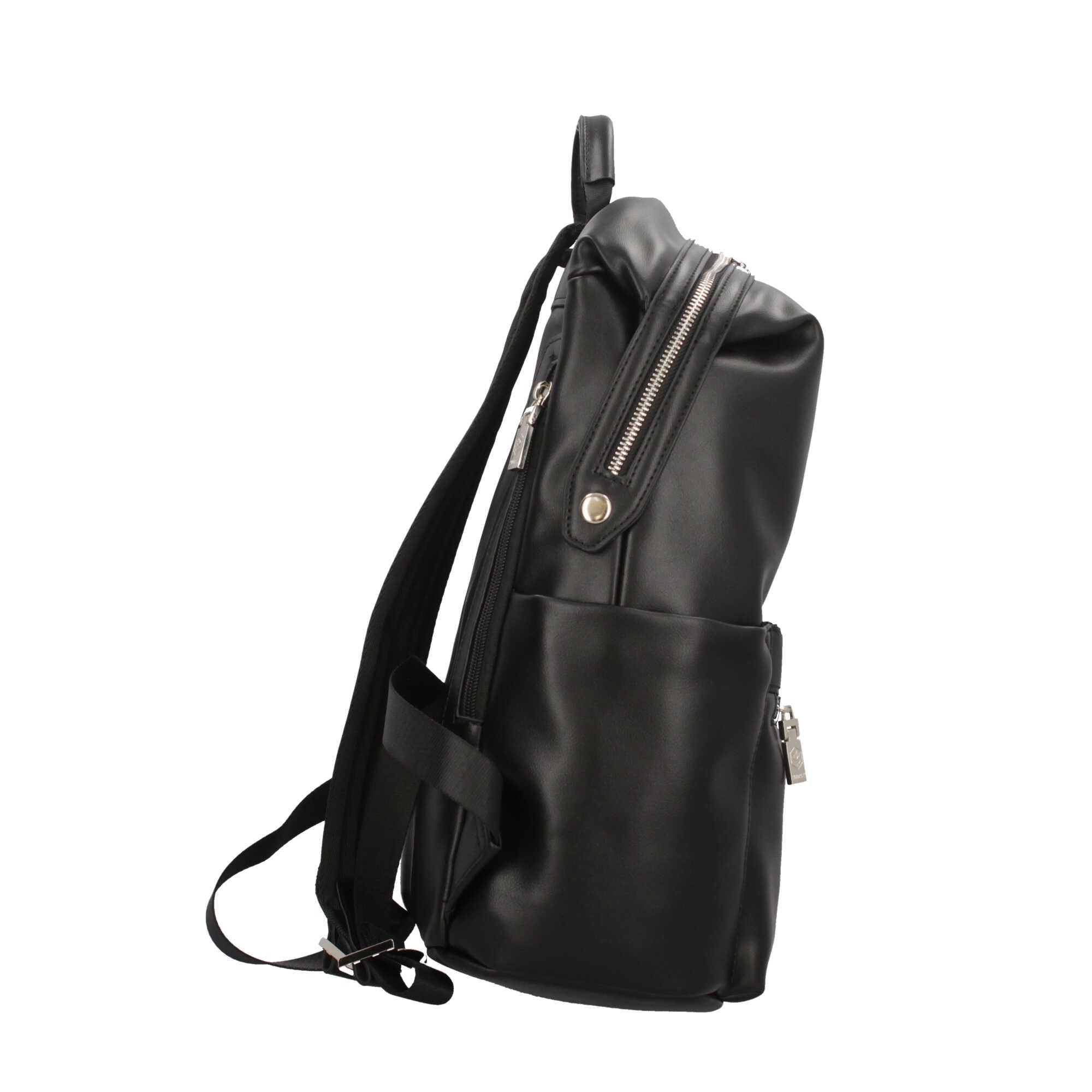 Zaino Lumberjack in pelle con tasche esterne